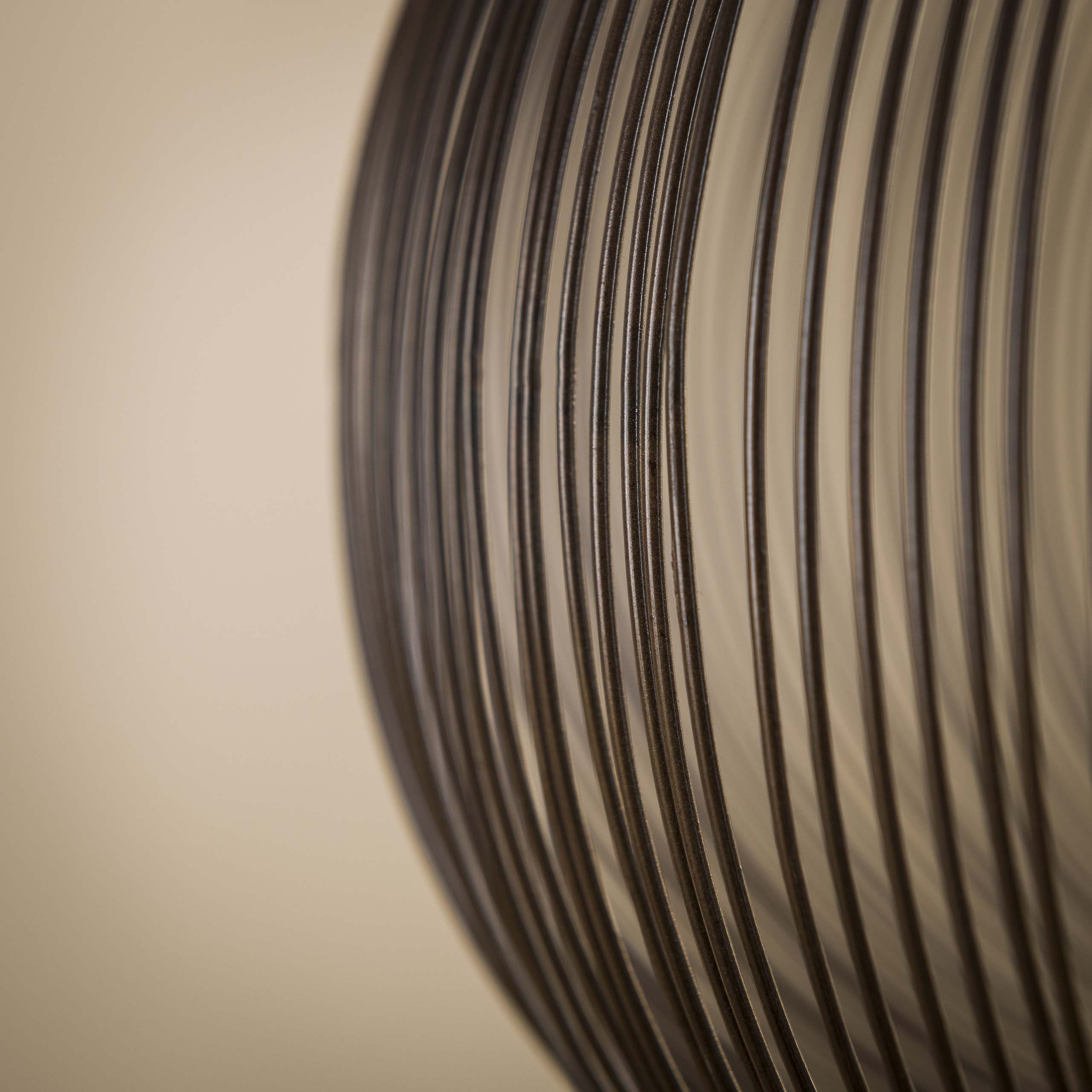 Lampada a sospensione Ø70 rame twist / Nichel nero