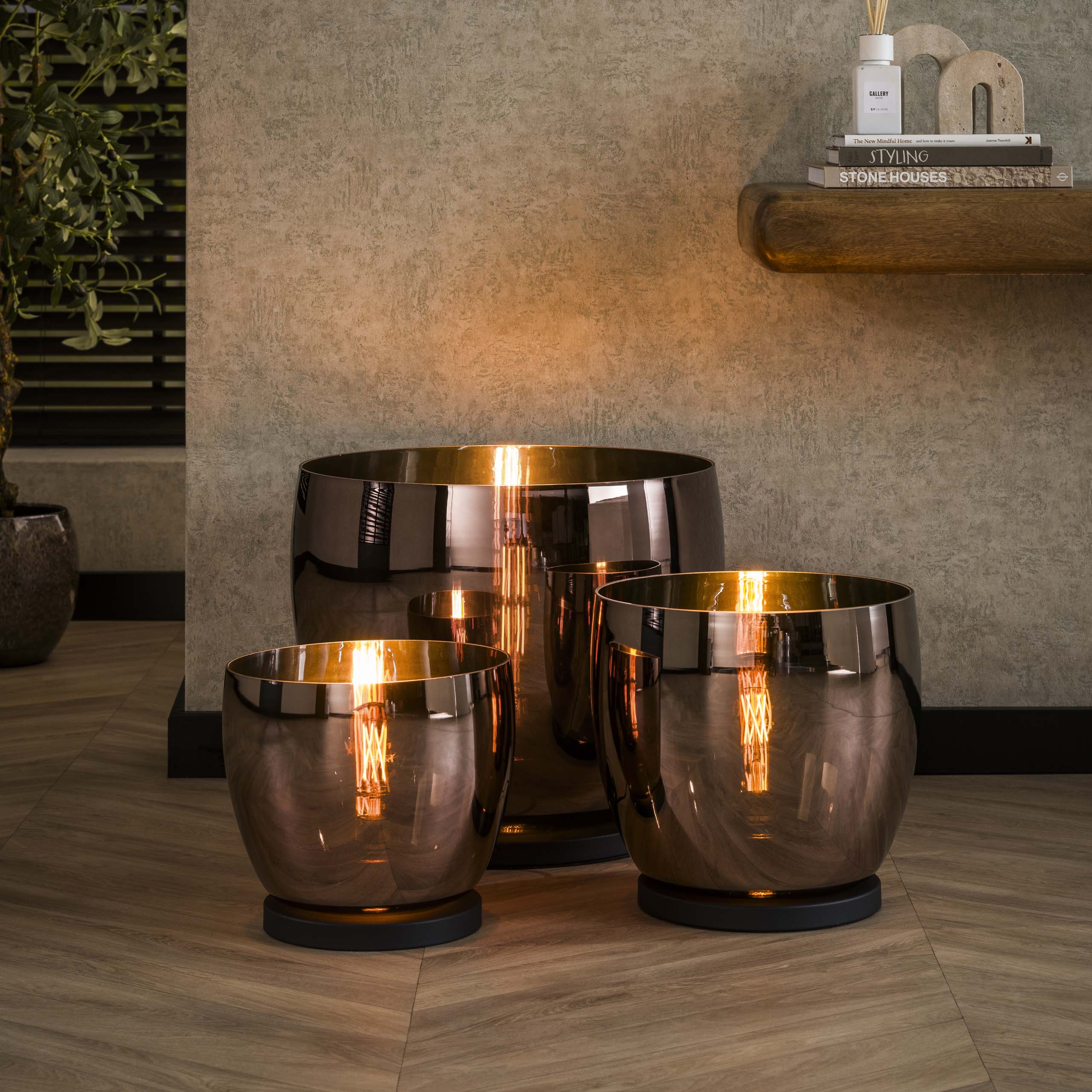 Floor lamp UP XXL 1-light - copper glass