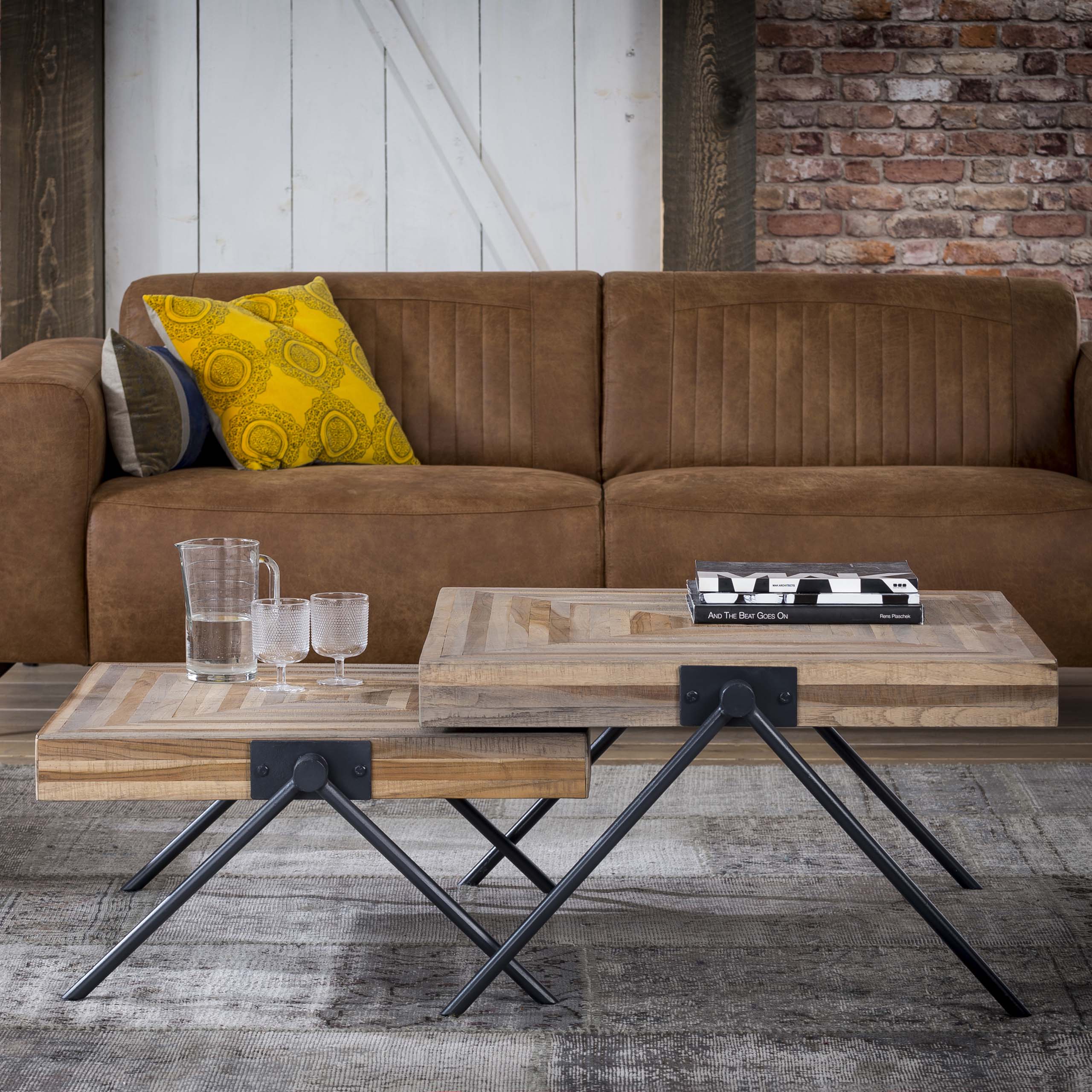 Tavolino Teca Balance 70x70 / Teak stagionato
