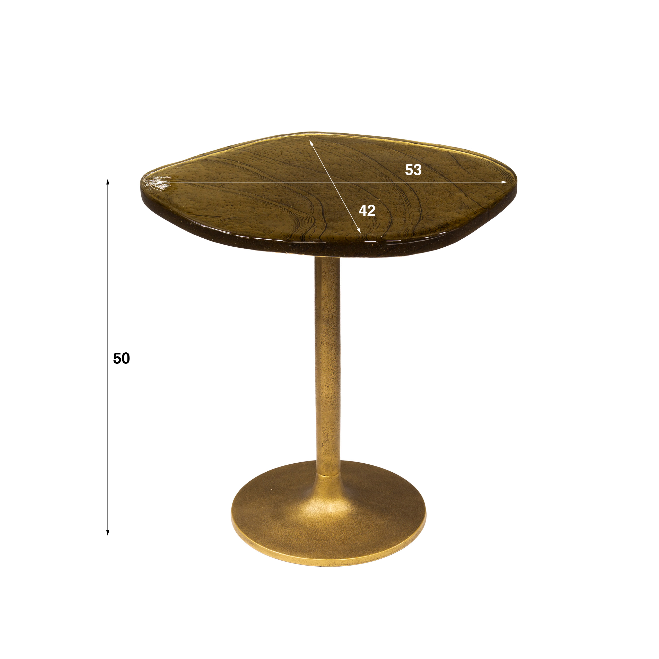 Tavolino Eclipse basso - Oro antico