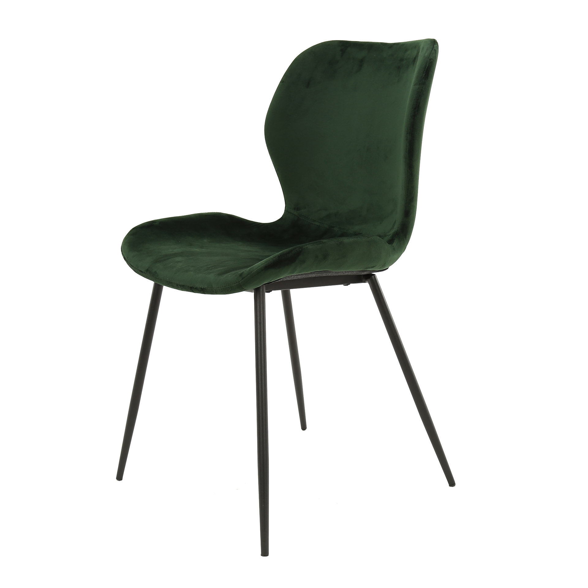 Sedia in tubo tondo. VPE4 / Velluto verde