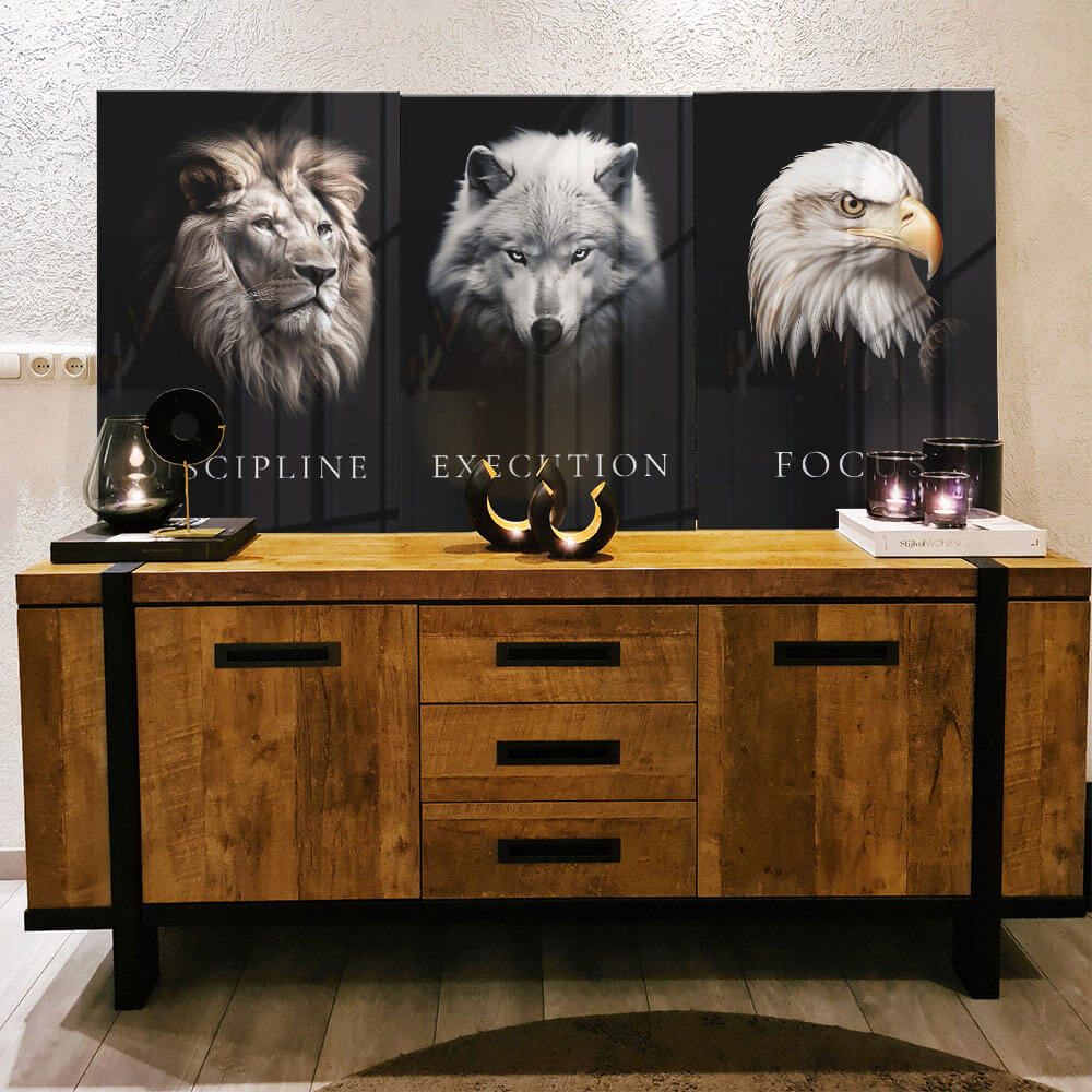 Bundle: "B&W Tiger" (2x) – Glass