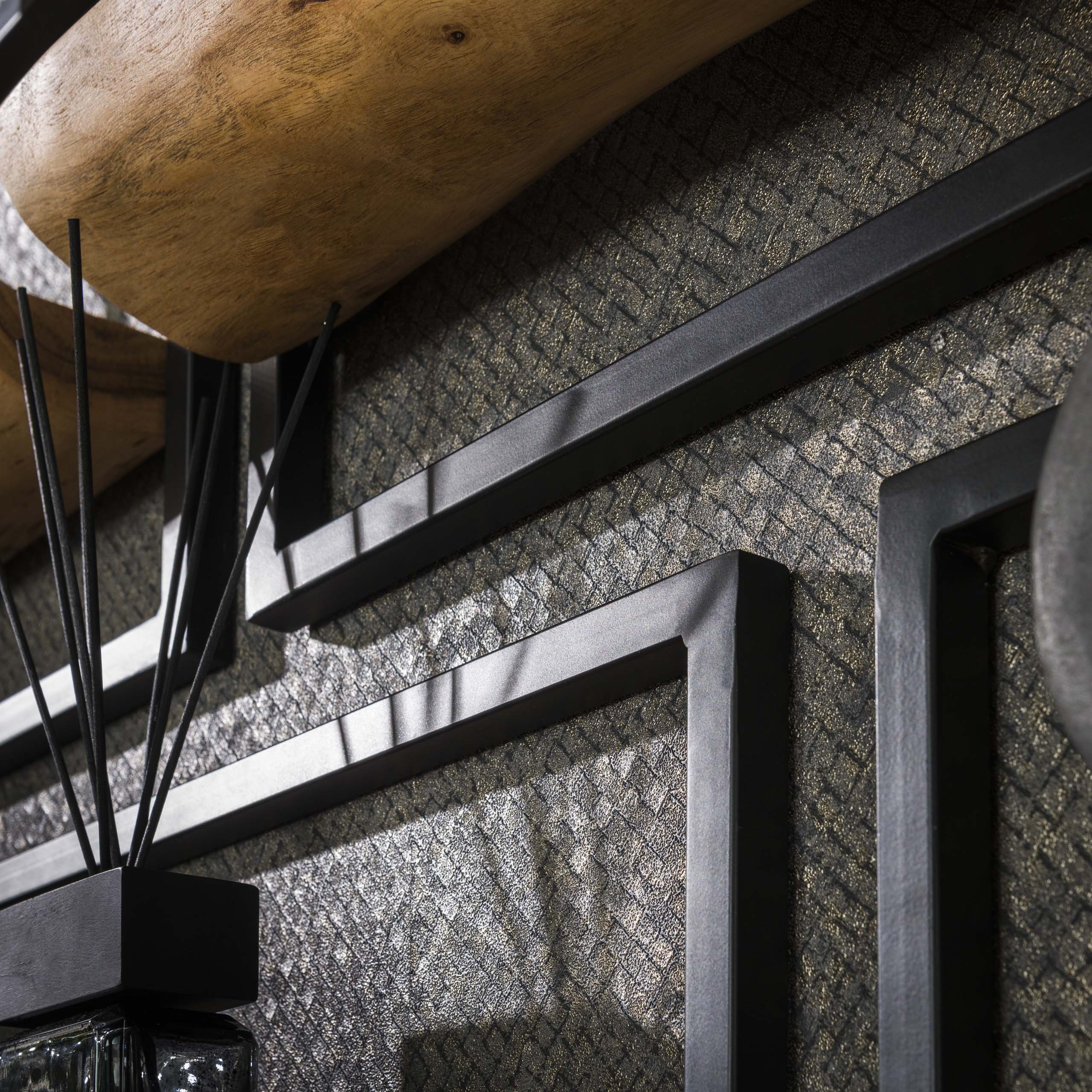 Wall shelf set/5 edges / Solid acacia natural