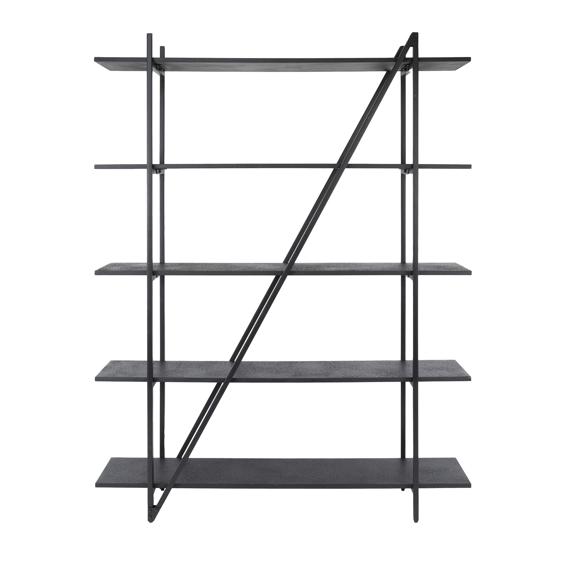 Scaffale da parete Piega 5 ripiani 140 cm - Grigio