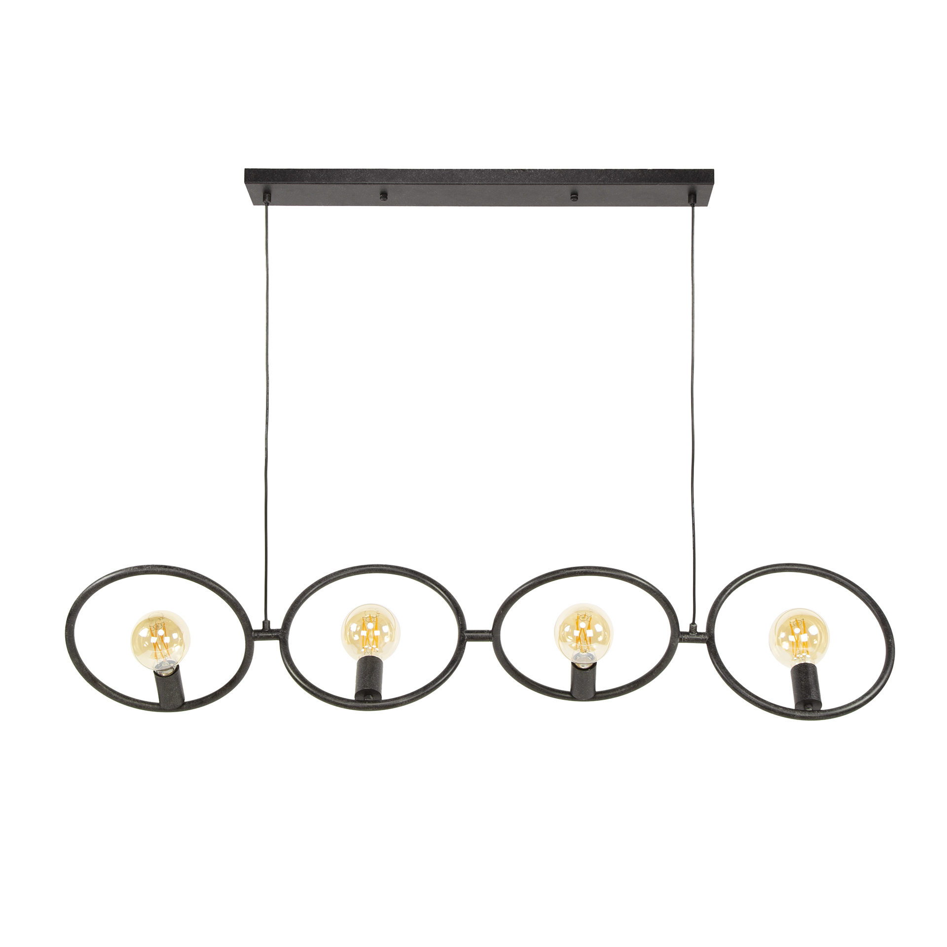 Hanging lamp Loop 4-light Artic black