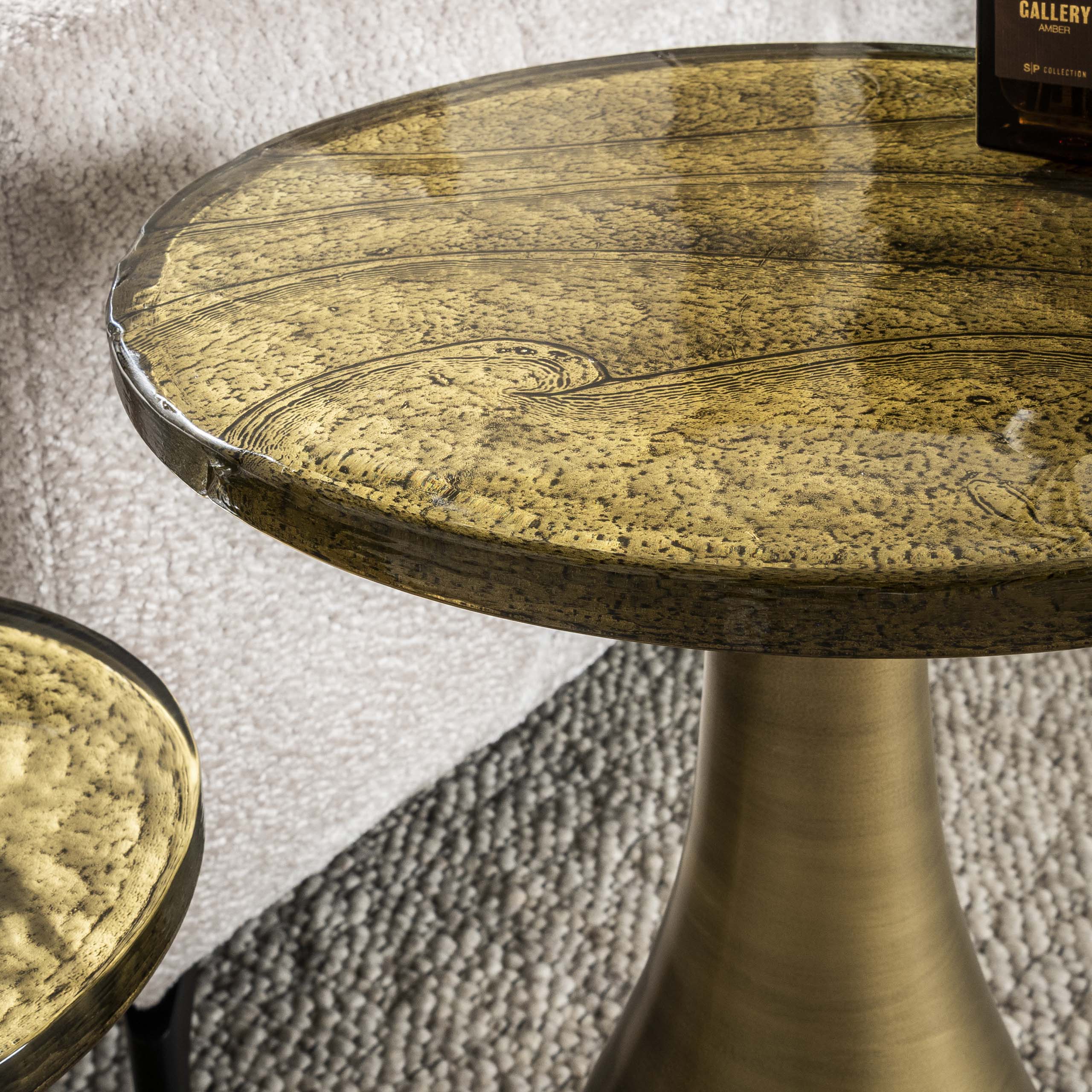 Side table Eclipse Drop M - Antique gold