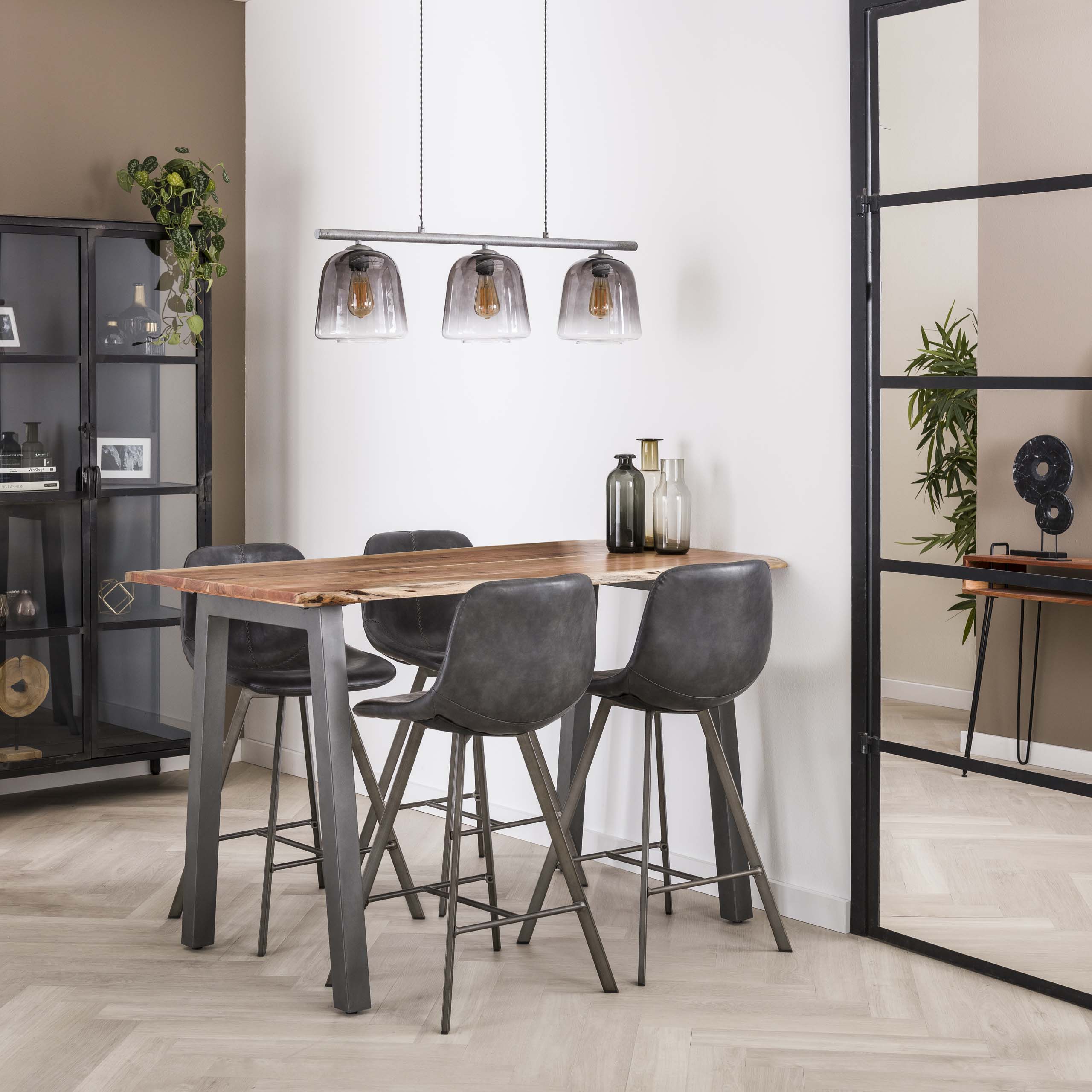 Bar table 147 edge 25mm / Solid acacia natural