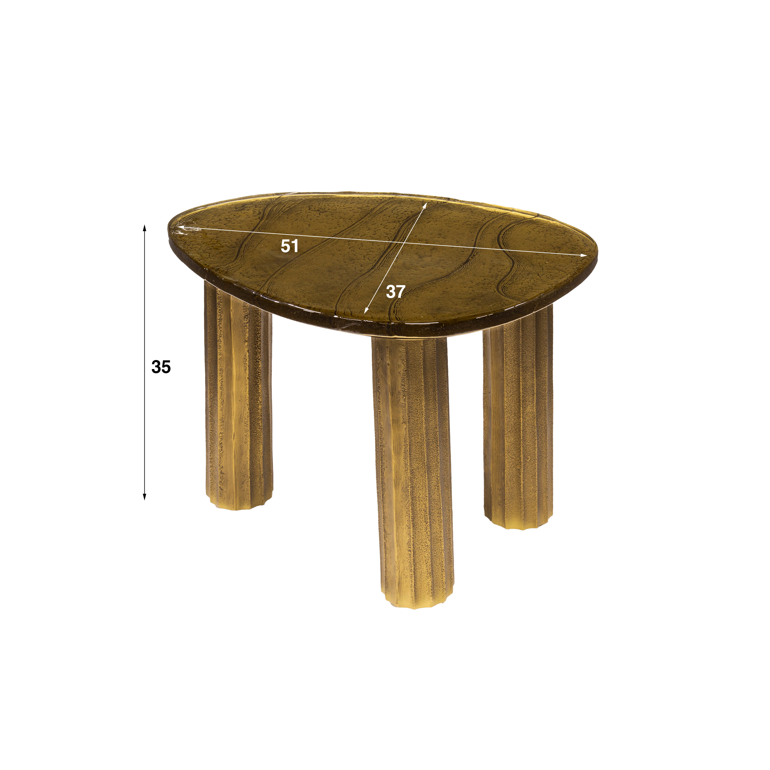 Tavolino Eclipse S - Oro antico