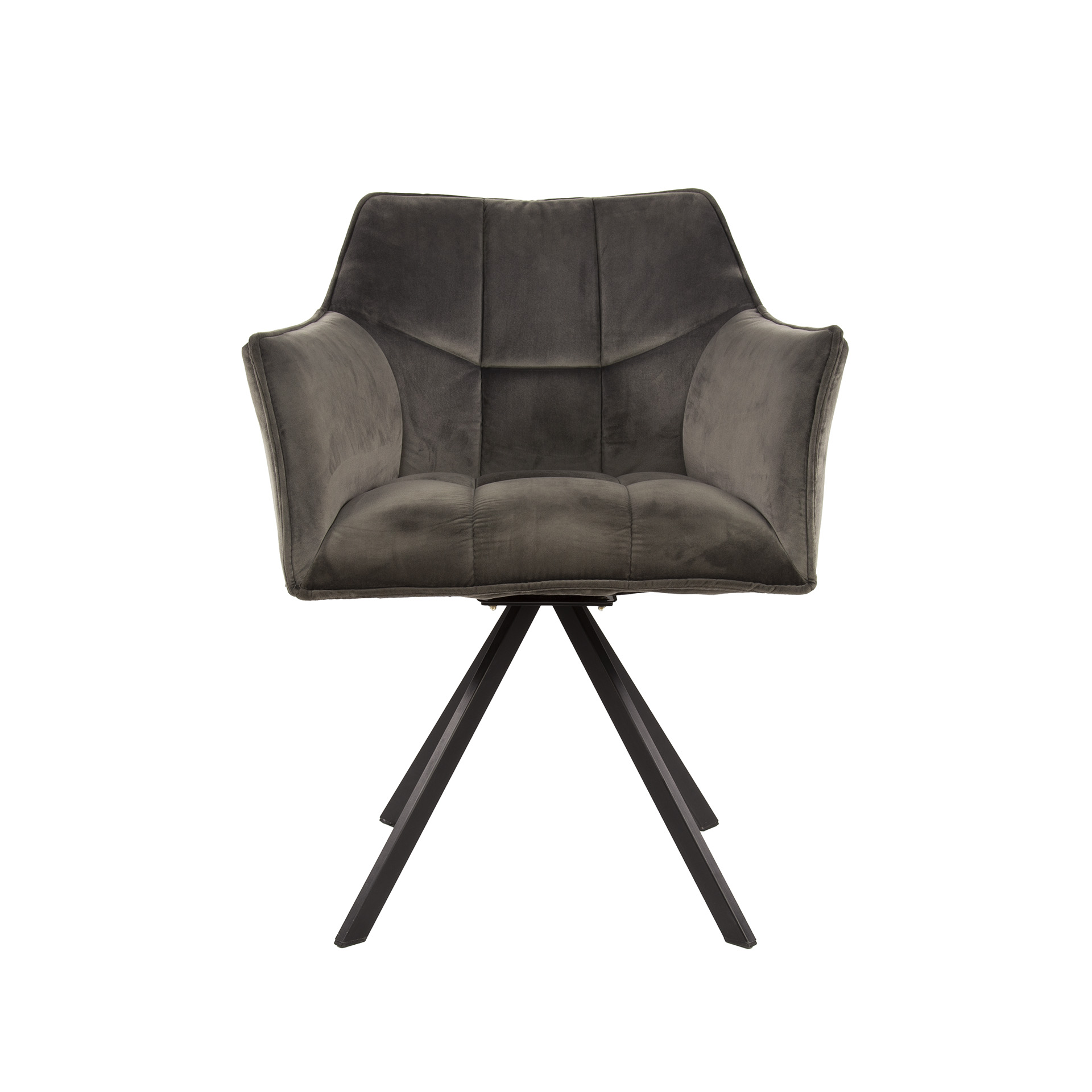 Armchair grid rotatable. VPE2 / Velluto antracite