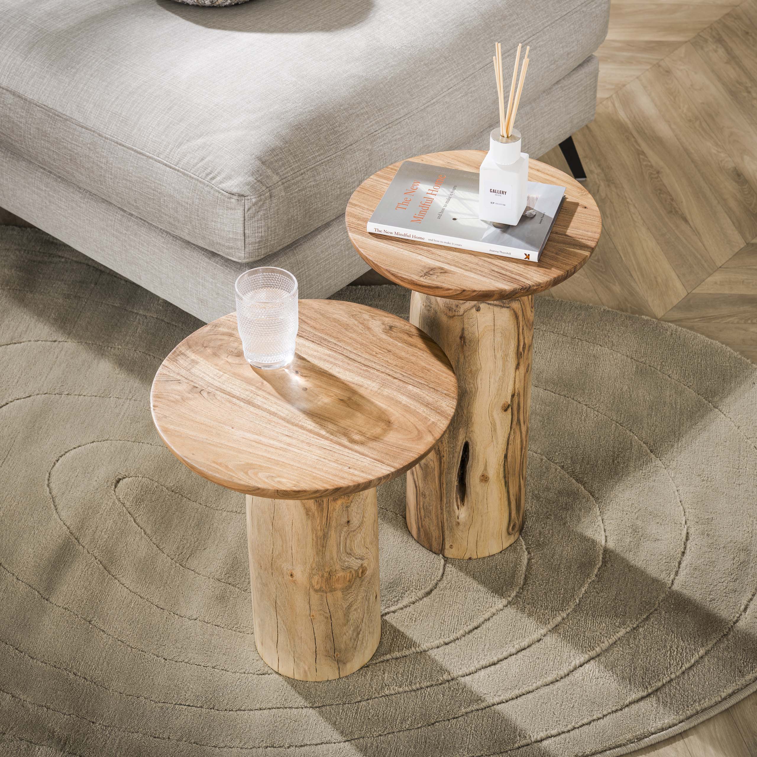 Side table River Solid 55 cm - Solid acacia