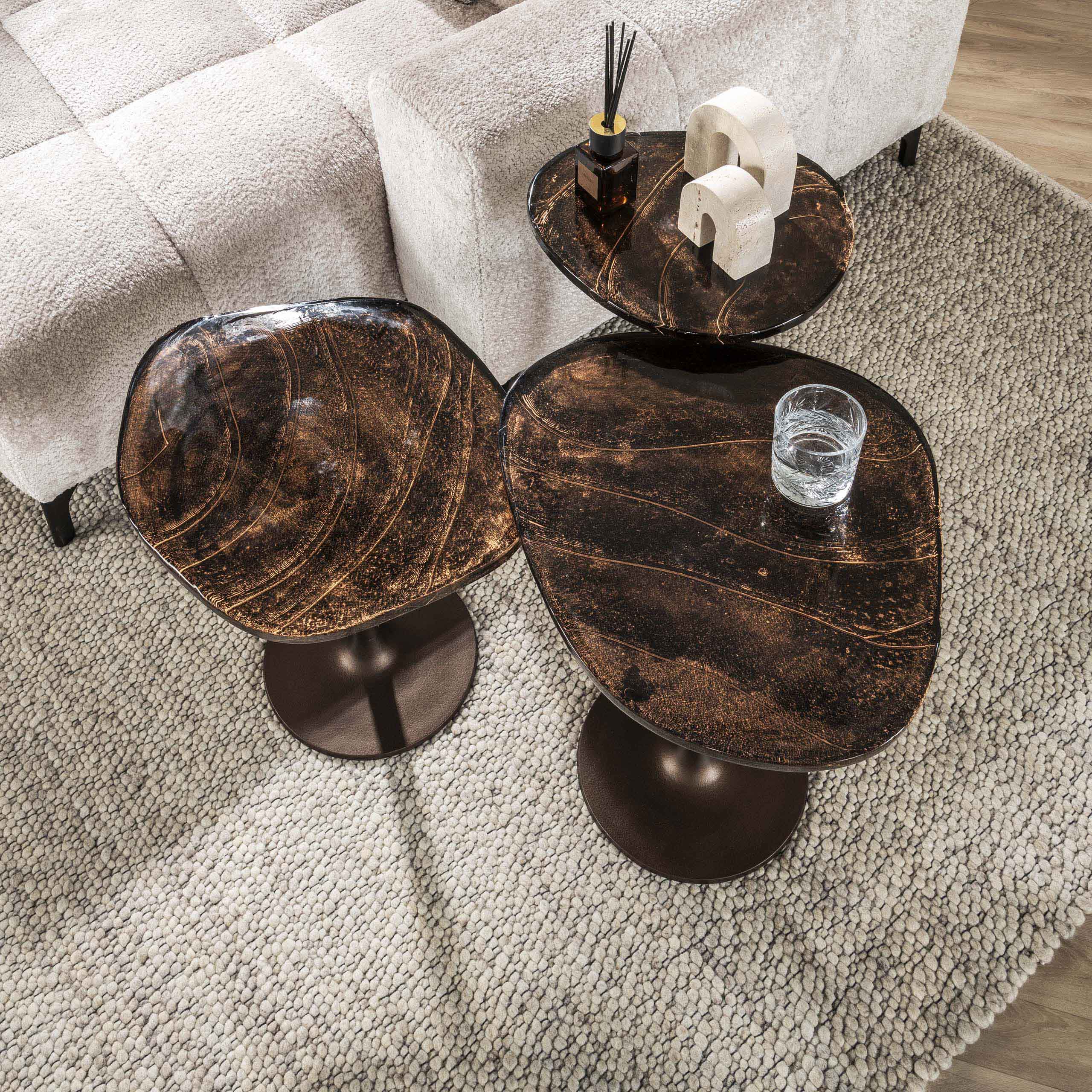 Side table Eclipse medium - Antique copper