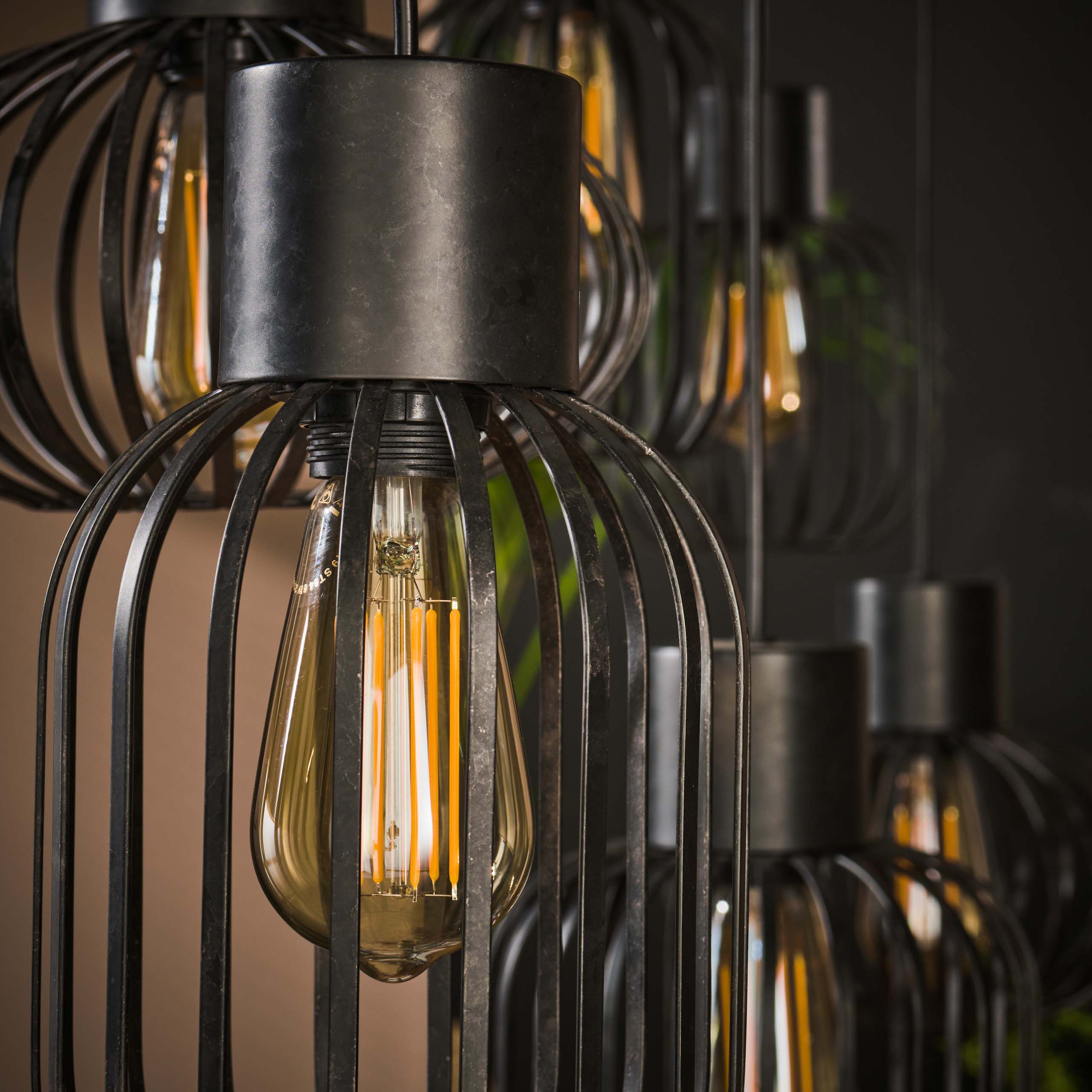 Lampada a sospensione 3+3 mix metallo / Antracite
