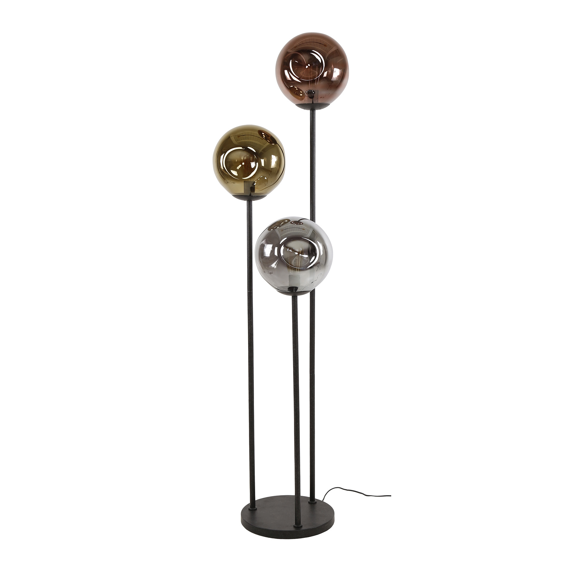 Lampada da terra Stellar a gradini a 3 luci - Nero artico