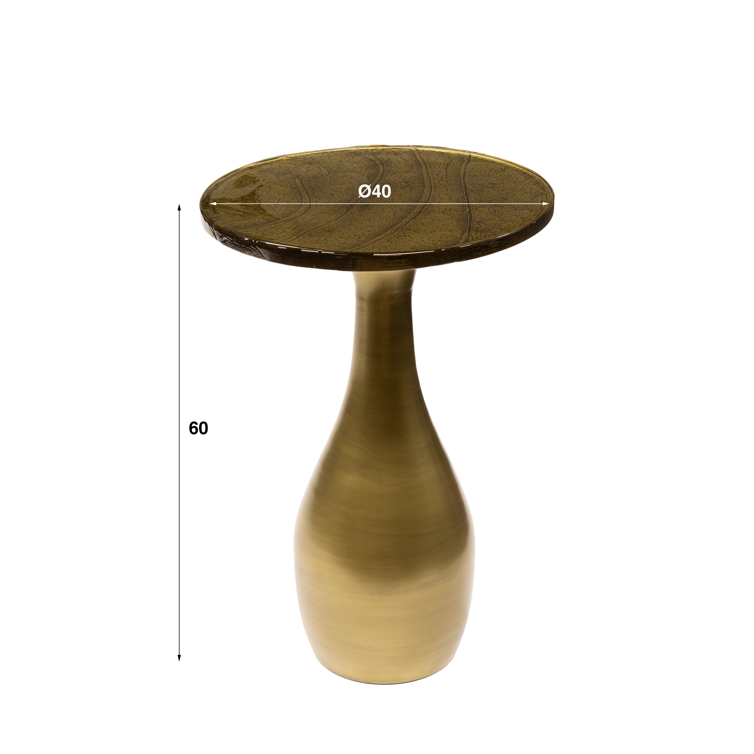 Tavolino Eclipse Drop M - Oro antico