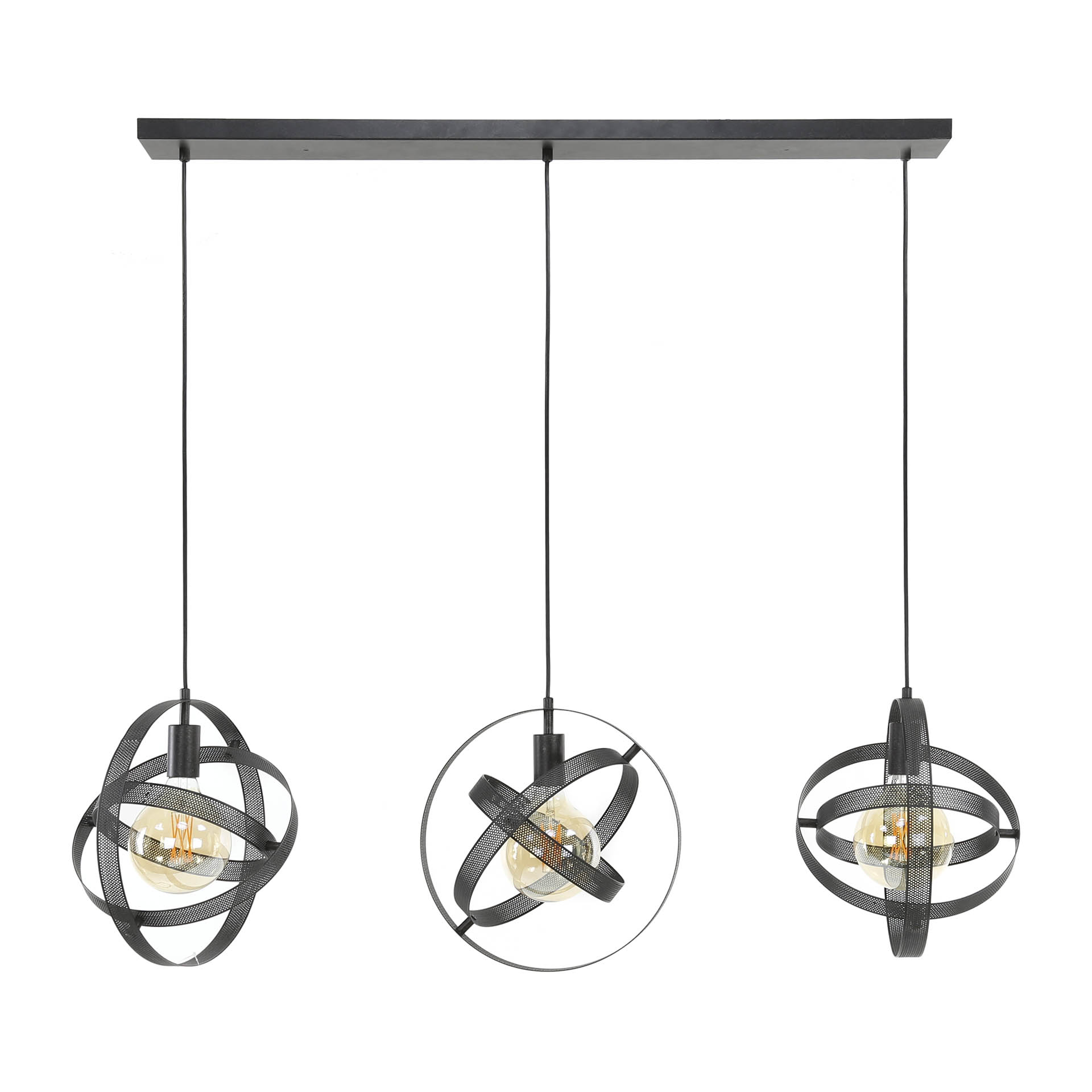 Hanging lamp 3L cosmos mesh / Artic black