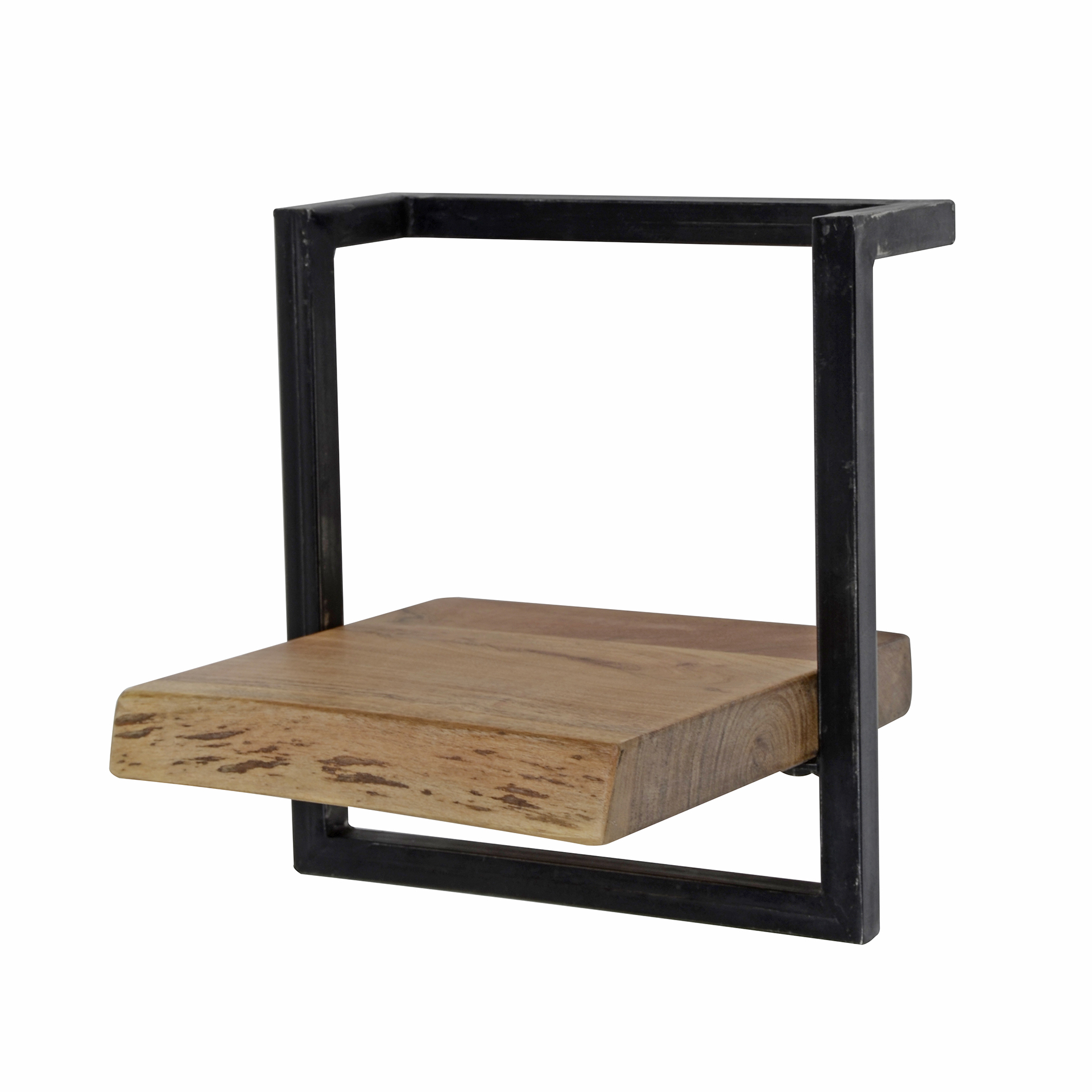 Mensola da parete Edge Frame 30 cm - Acacia massiccia