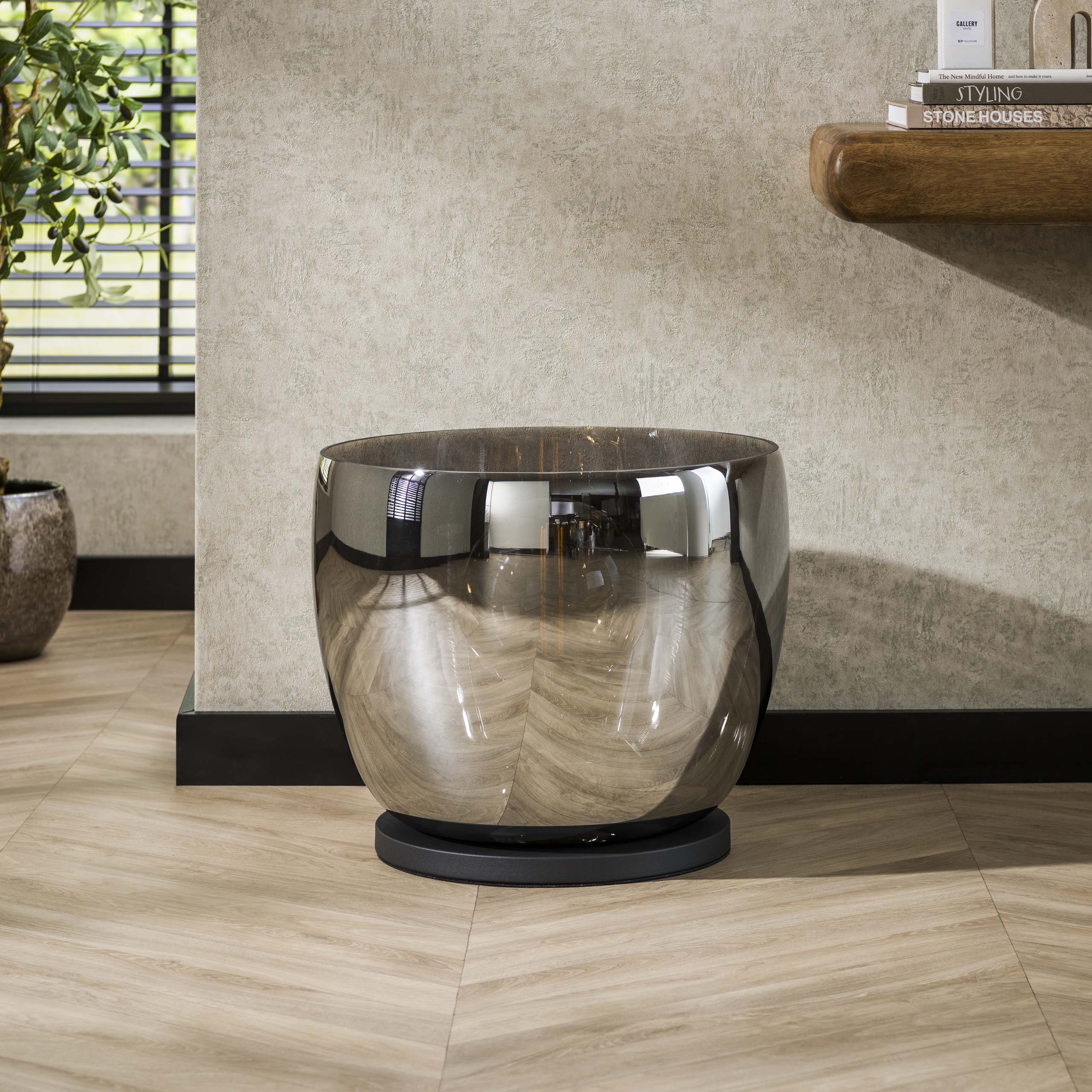 Lampada da terra UP XXL a 1 luce - Vetro grigio fumo