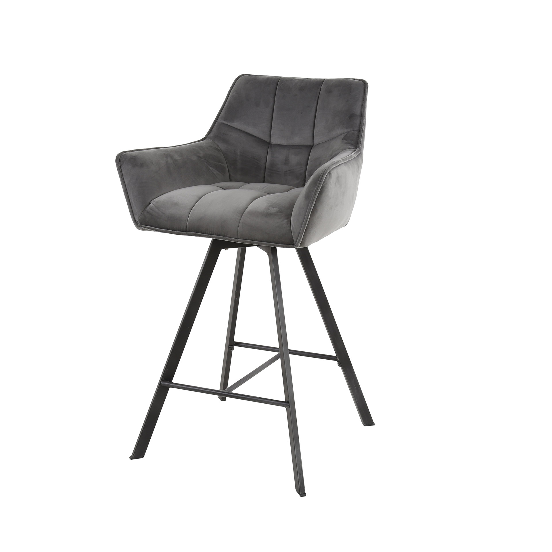Bar chair grid rotatable. VPE2 / Anthracite velvet