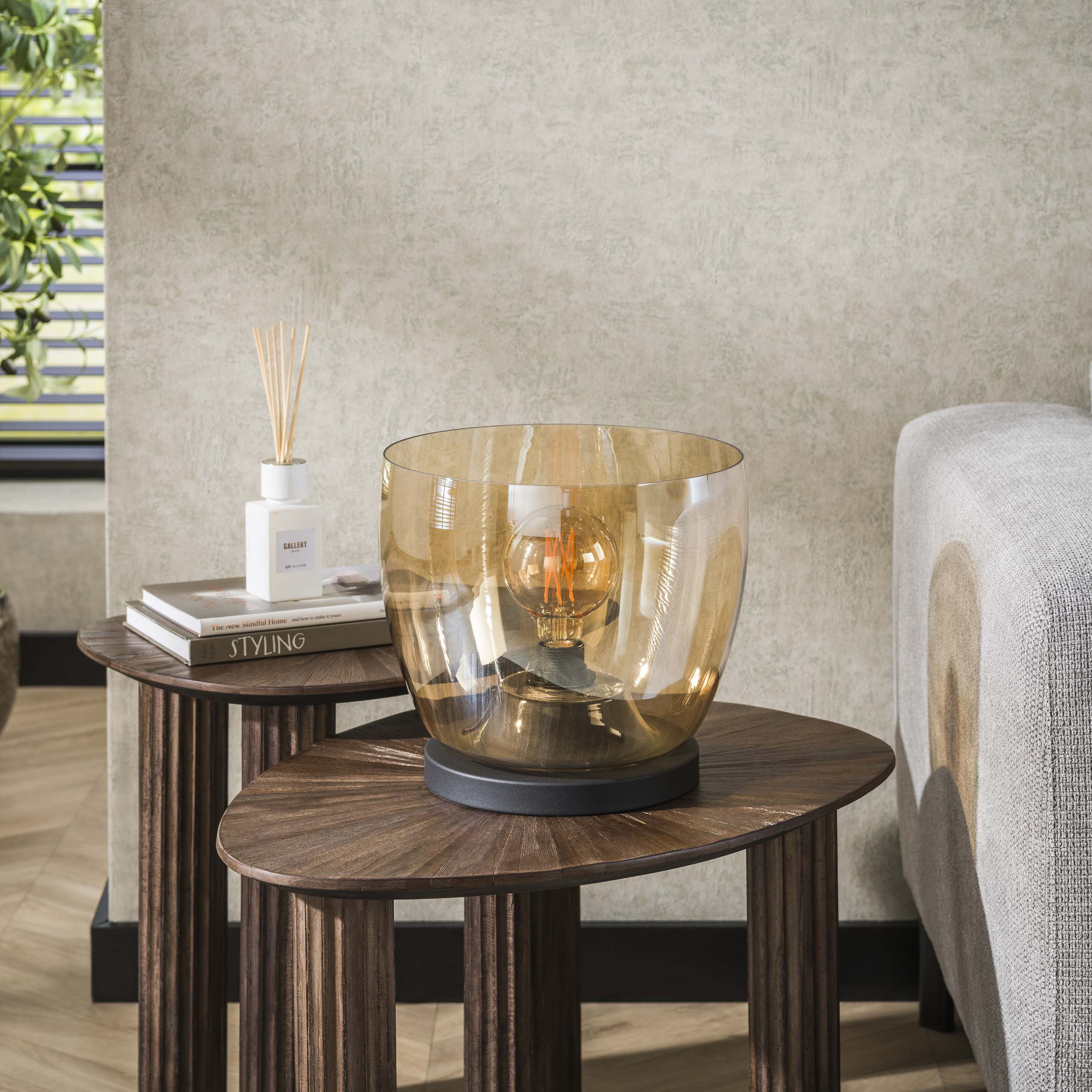 Floor lamp UP L 1-light - Amber glass