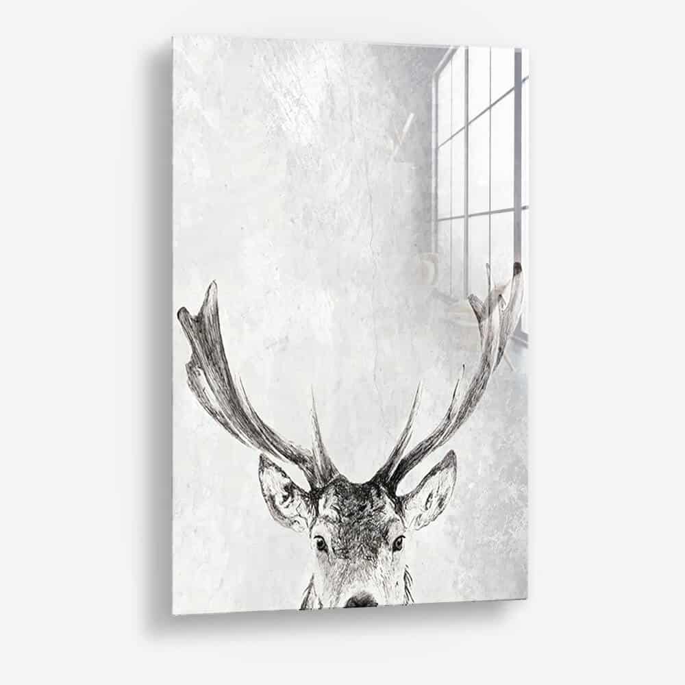 Reindeer in snow - Vetro