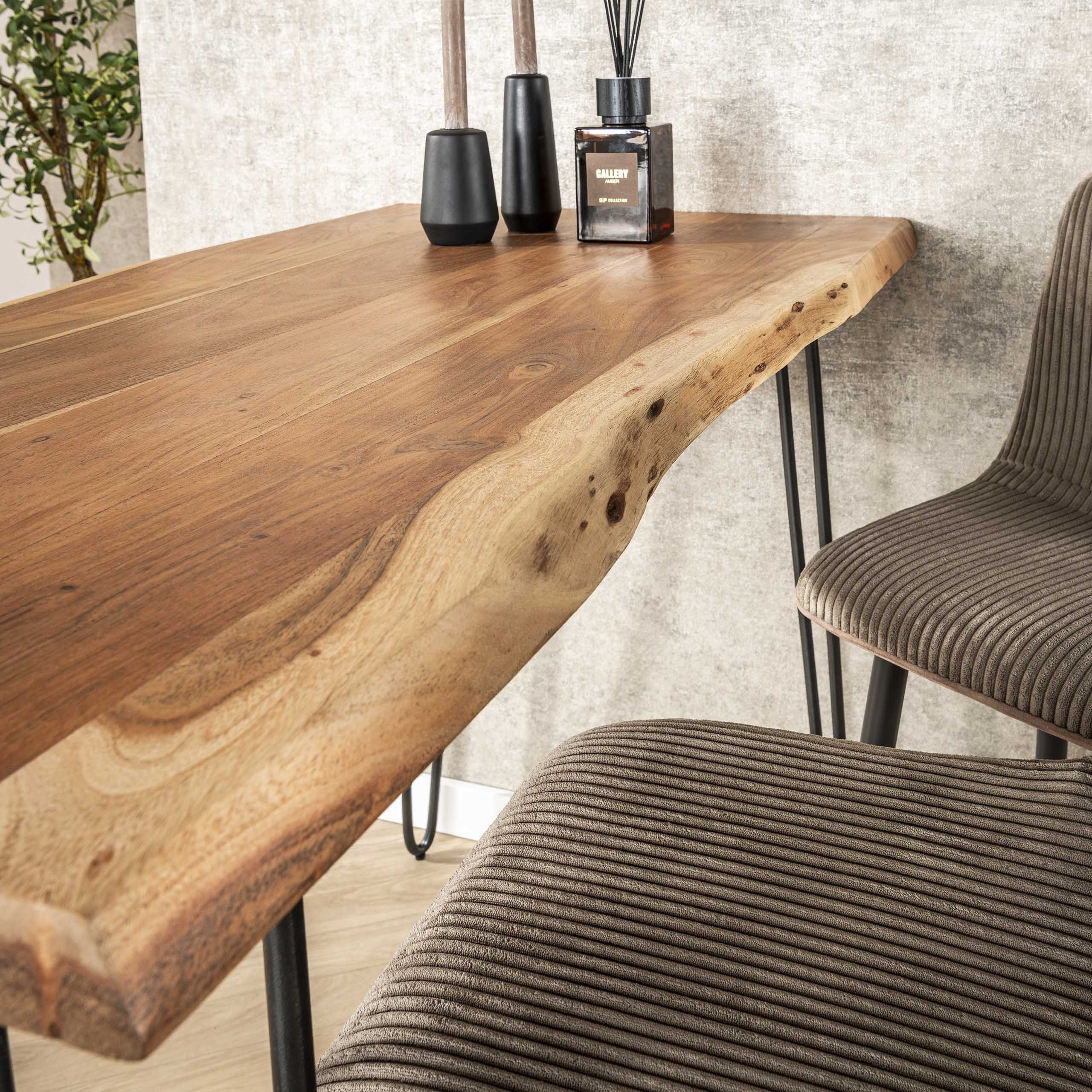 Bordo tavolo bar 130 / Acacia massiccia naturale