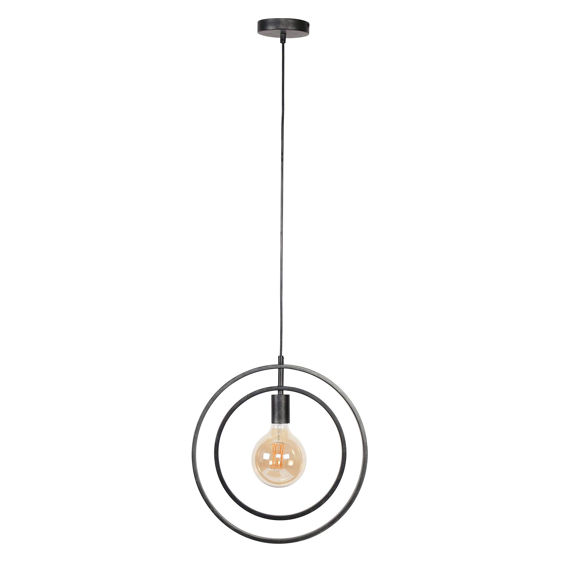 Lampada a sospensione Turn Around 1 luce - Carbone