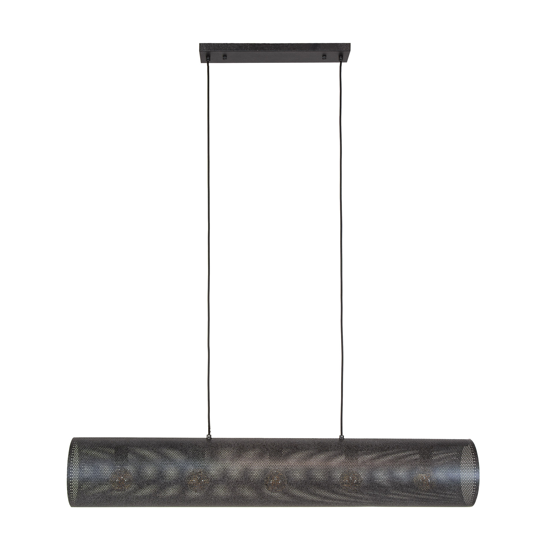 Hanging lamp Tubon Mesh 5-light - Artic black