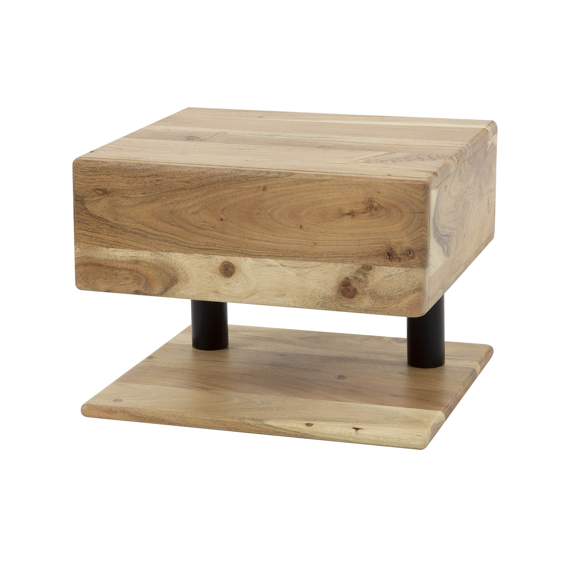 Comodino ripiano 1L / Acacia massiccia naturale