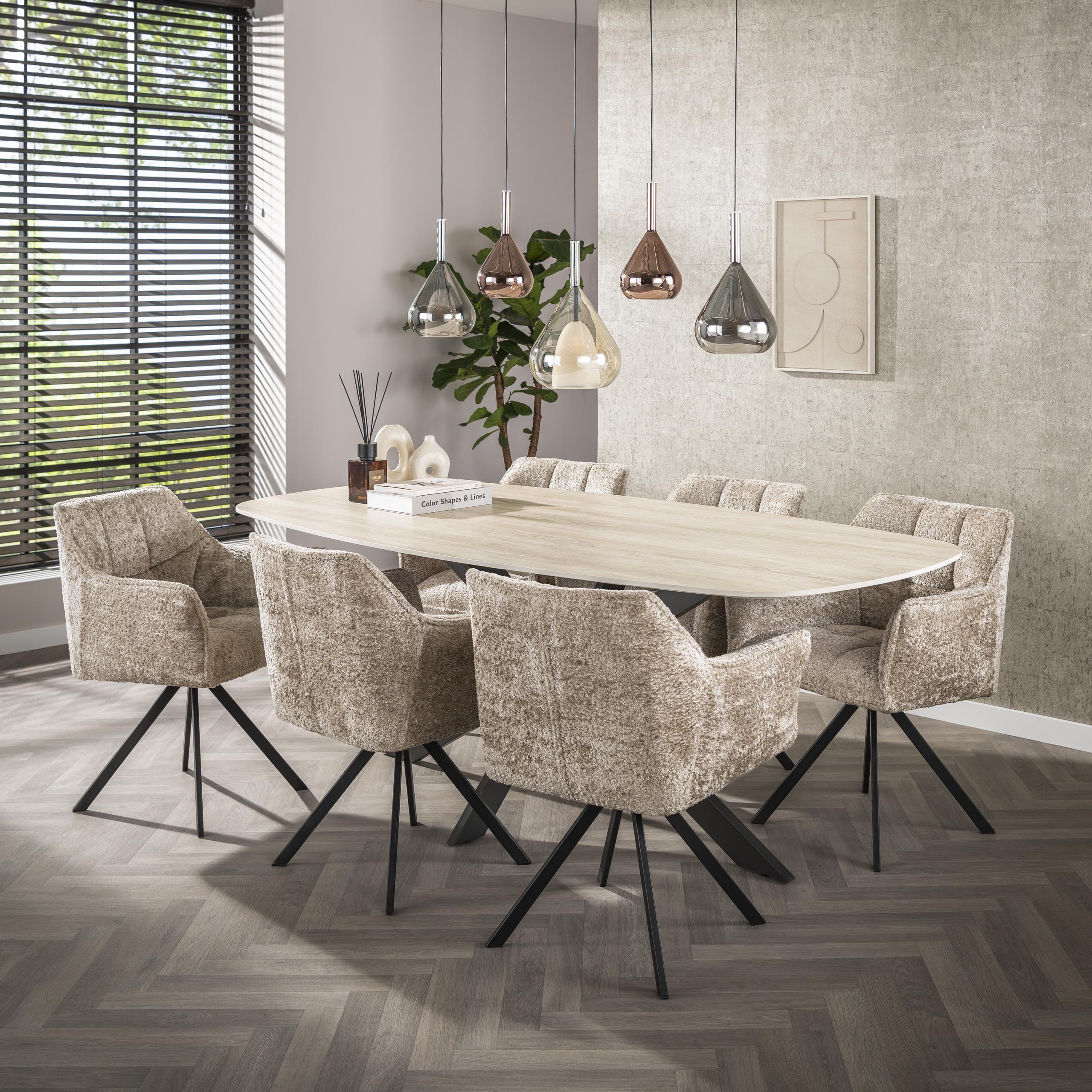 Hanging lamp Wings 5-light - Black