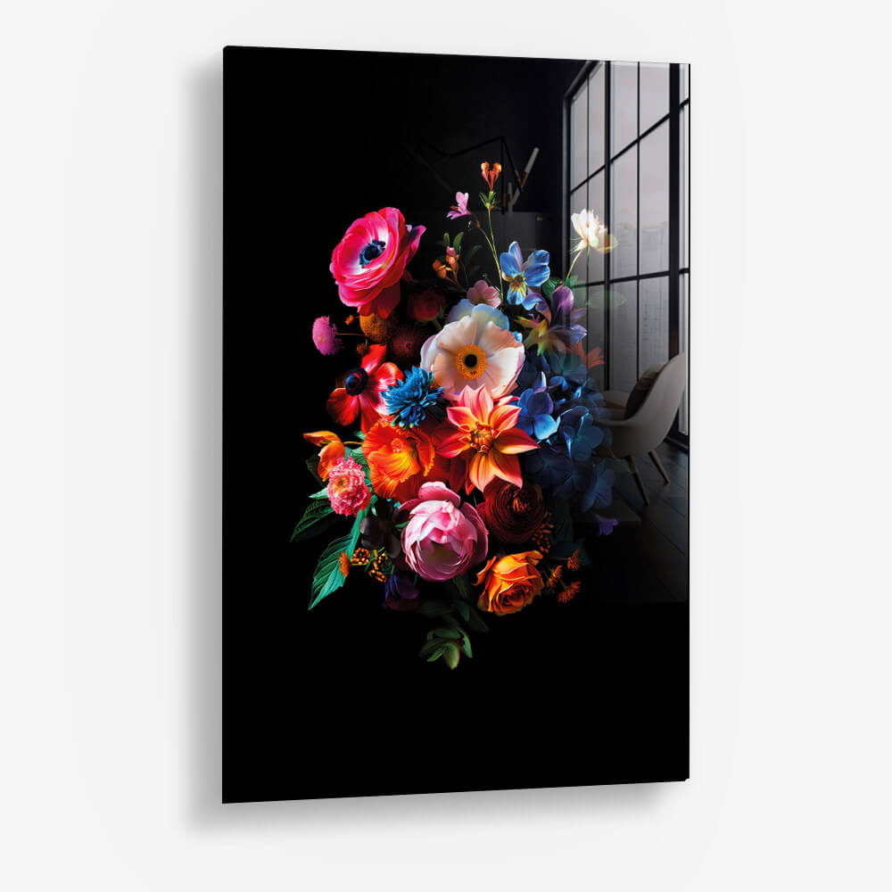 Colorful Flowers – Glass