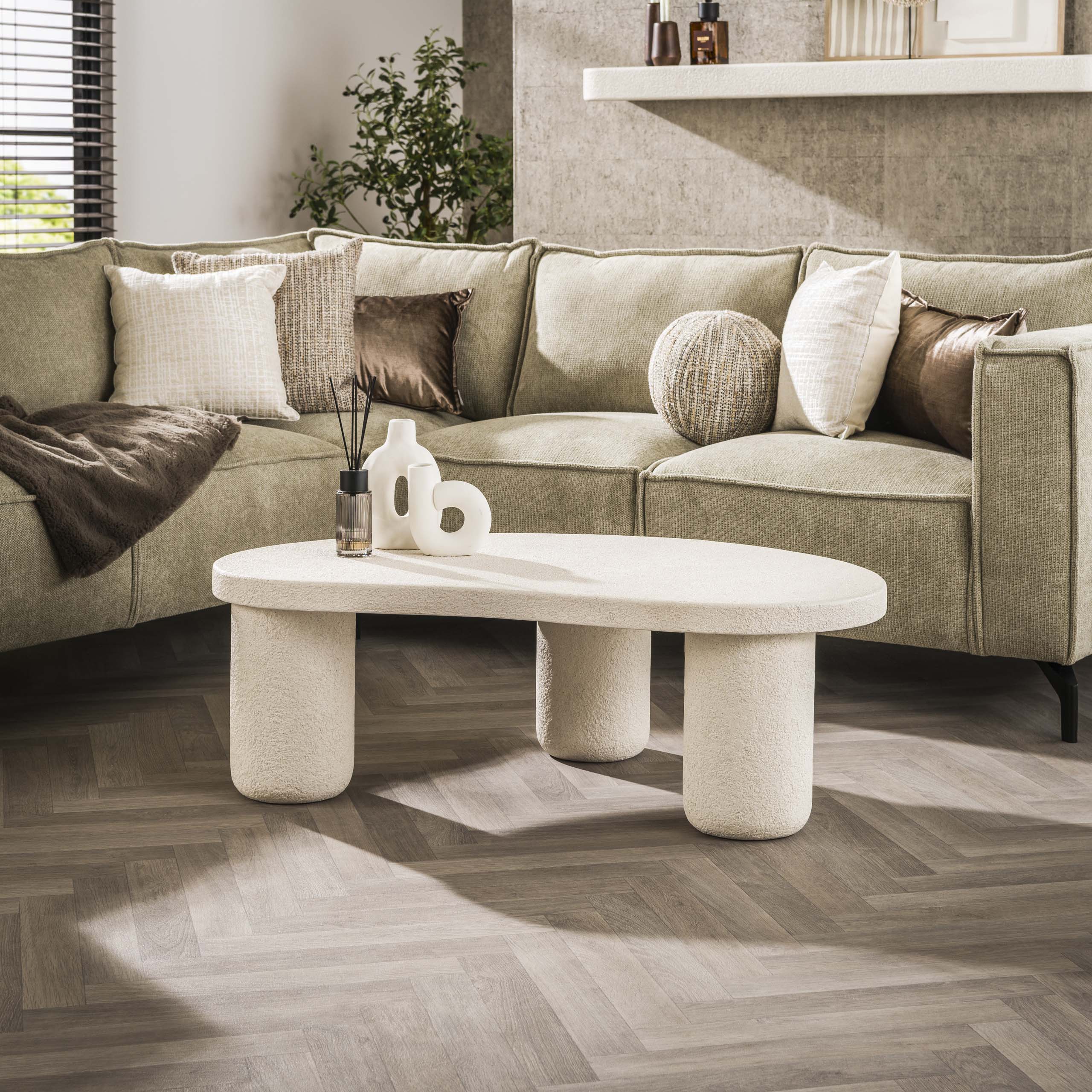 Tavolino XL Ciottolo organico / Marmo composito