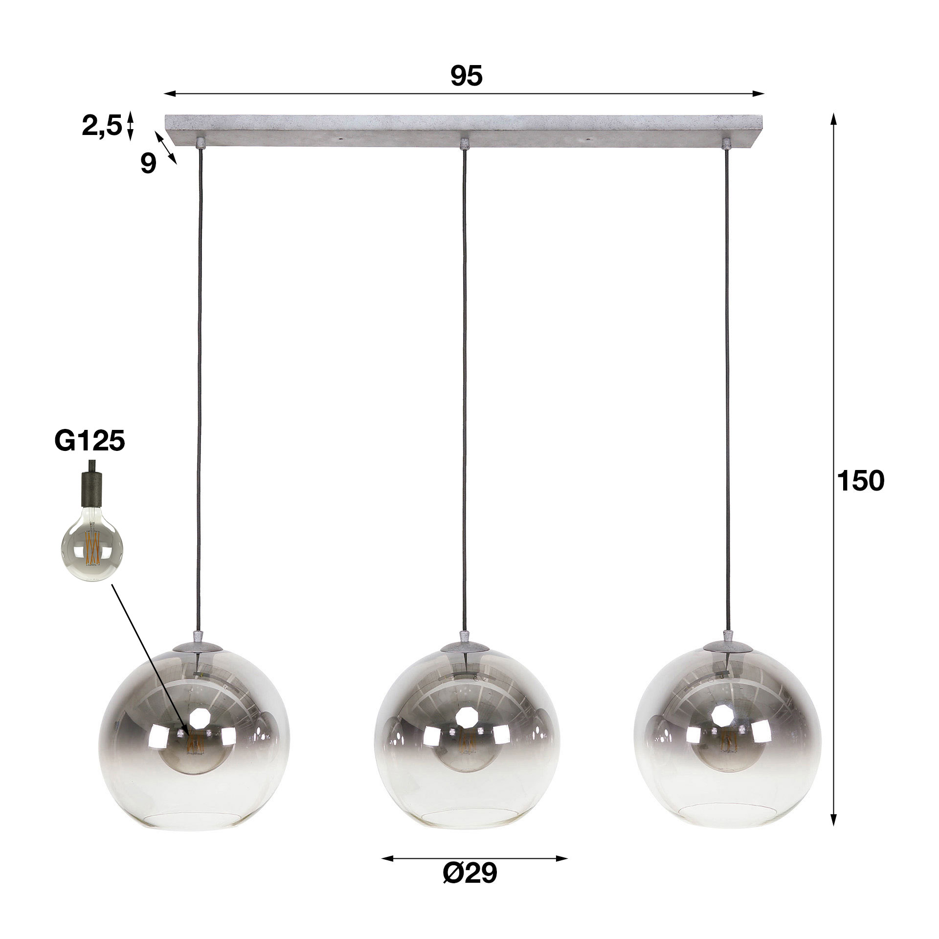 Lampada a sospensione Blister 3L
