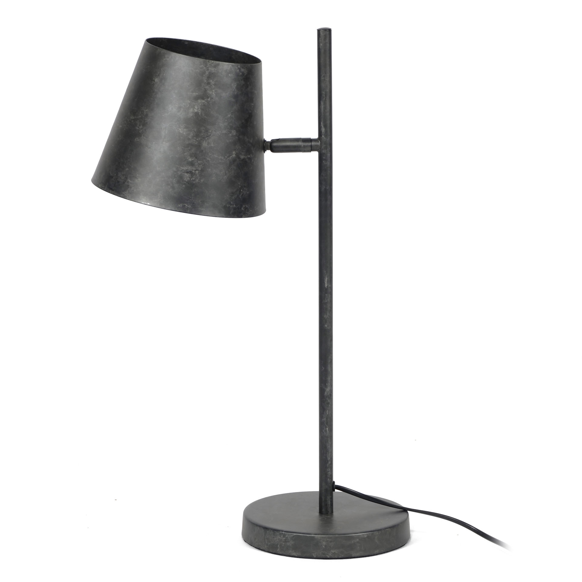 Table lamp 1L adjustable metal shade / Charcoal