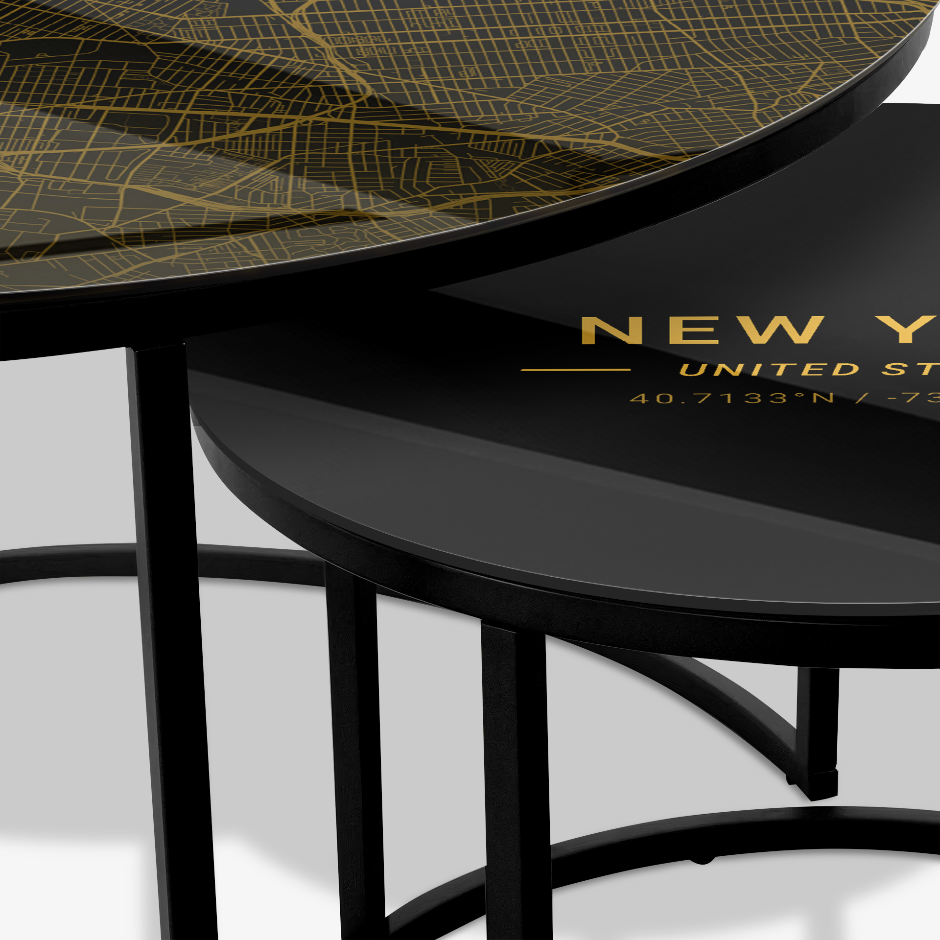 Tavolino Nero - New York Oro