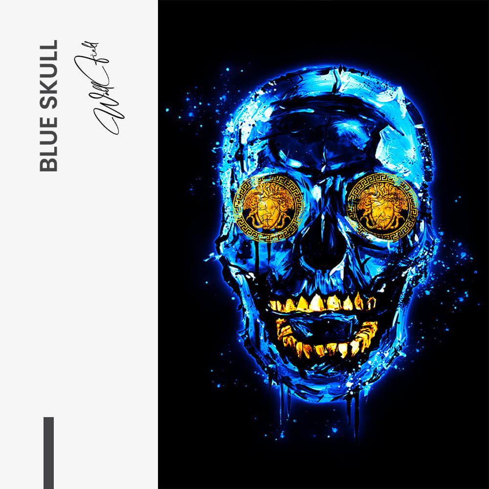 Blue Skull (Limited Edition) - Vetro