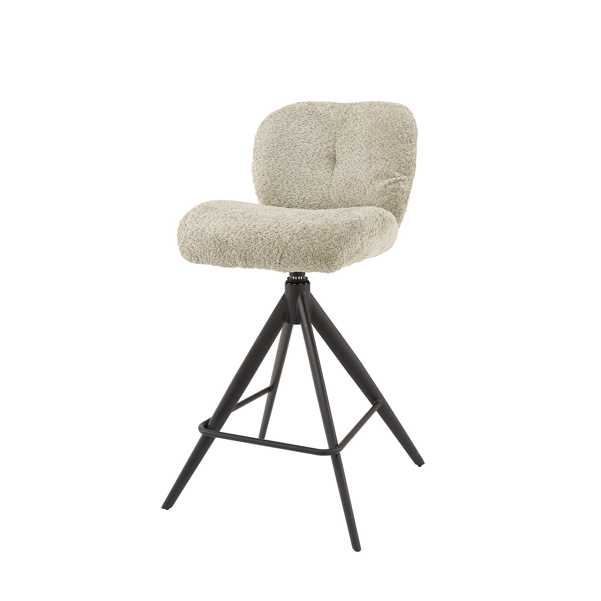 Bar stool comfort rotatable. VPE2 / Boucle sand color