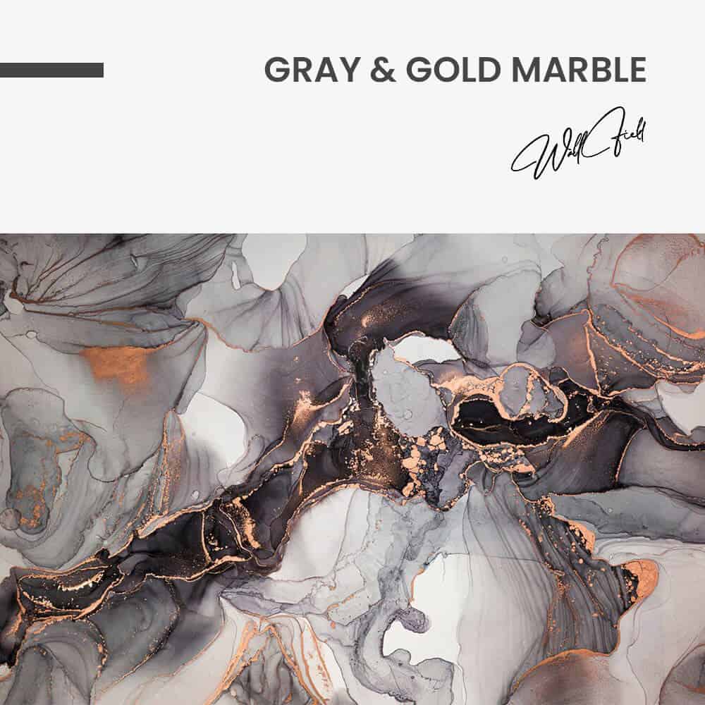 Grey & Gold Abstract Marble – Vetro