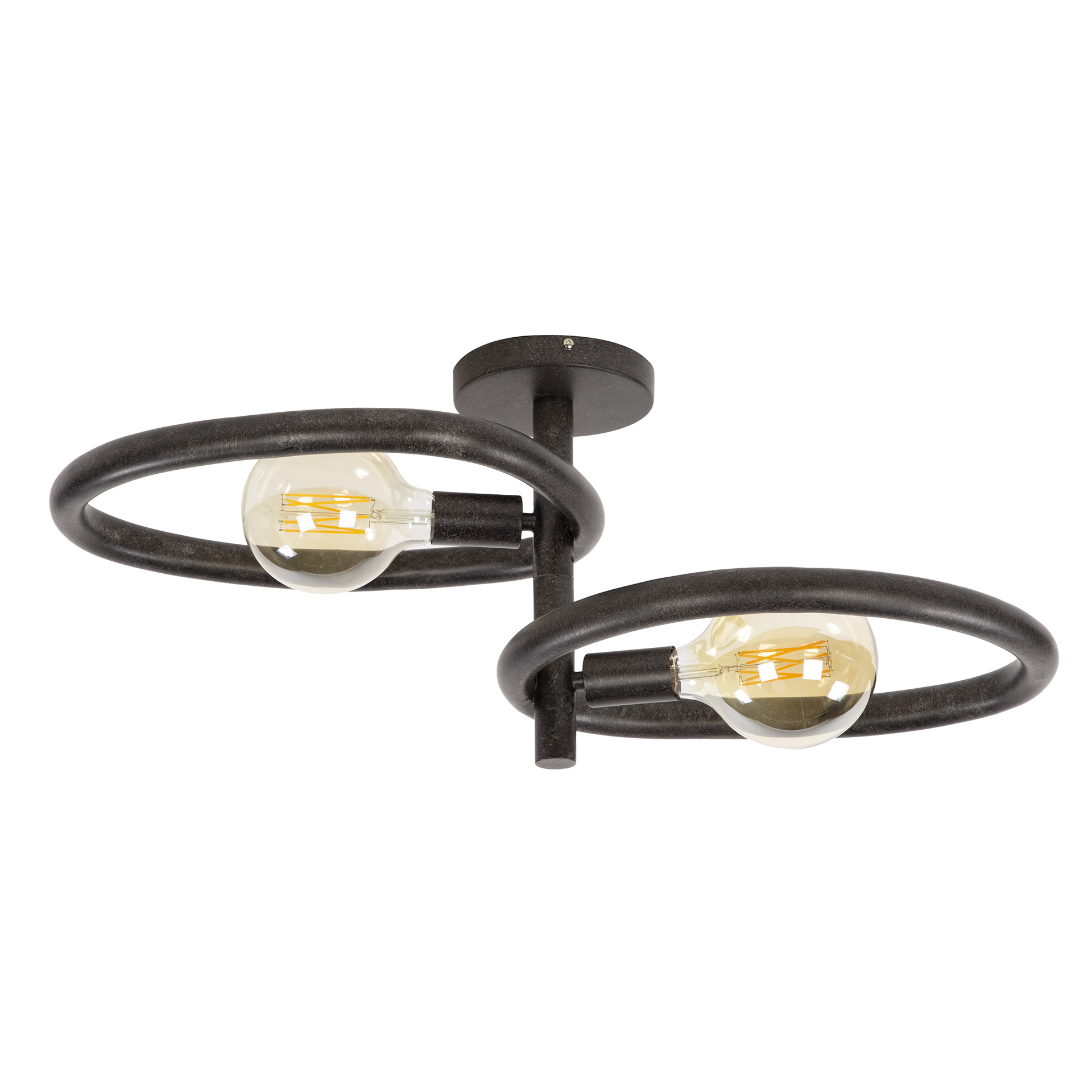 Ceiling lamp Pebble 2-light - Artic black