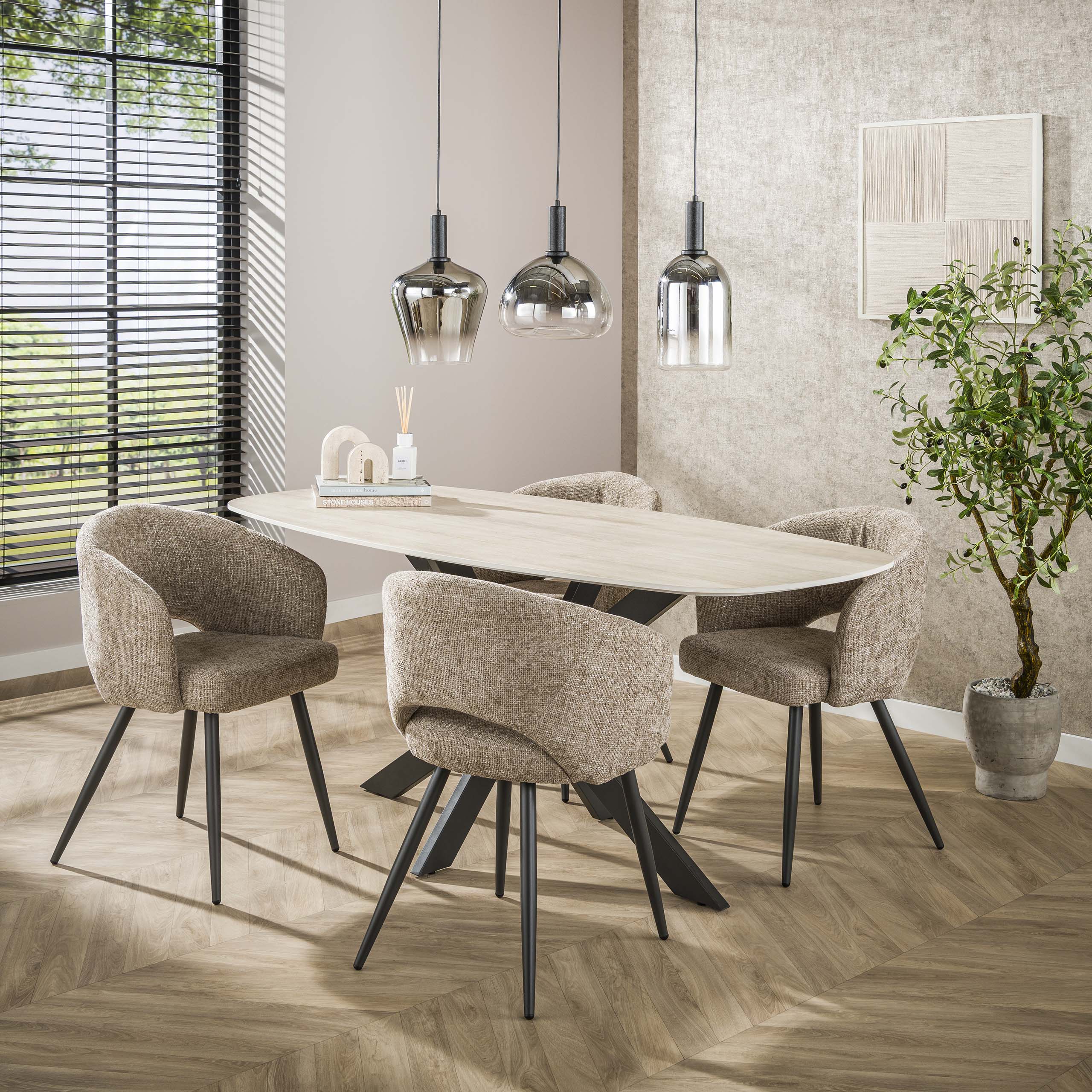 Tavolo da pranzo Romano Cross Danese ovale 180 cm - ceramica 3D