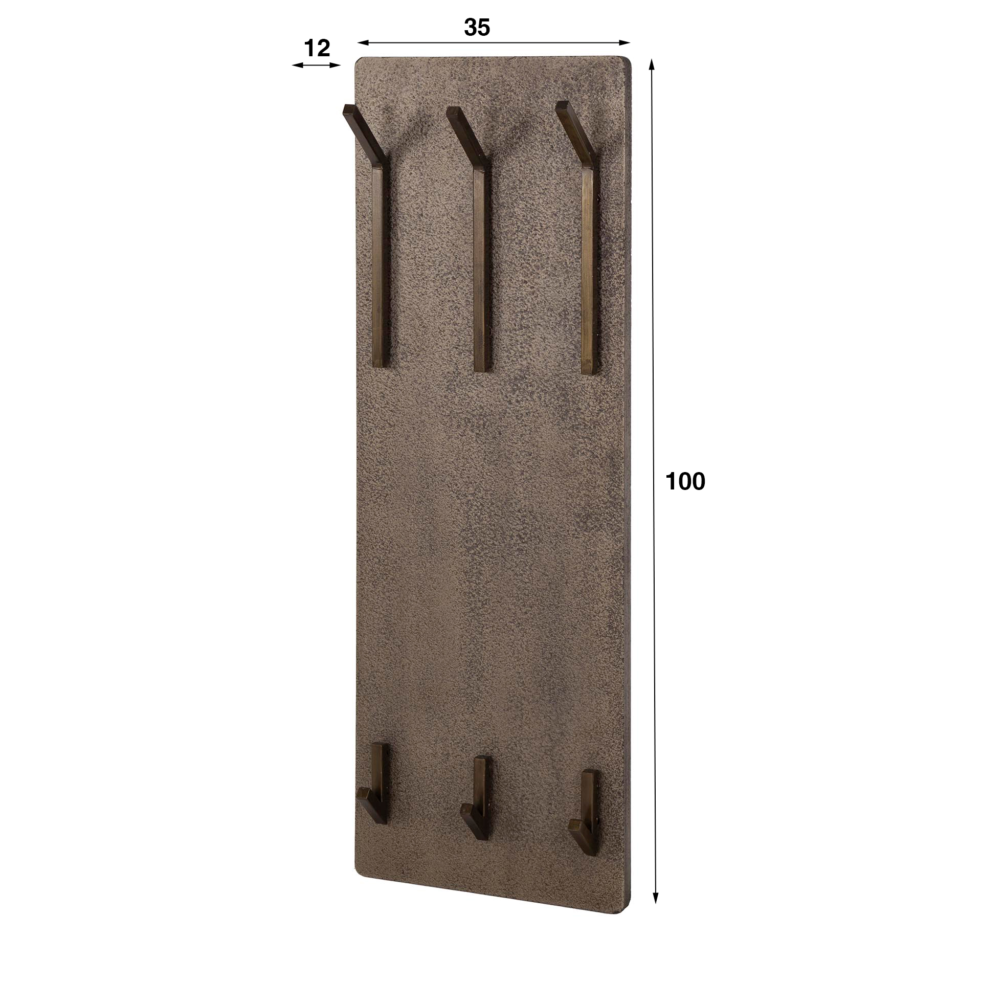 Appendiabiti Ferro 2x3 ganci alti / Bronzo anticato