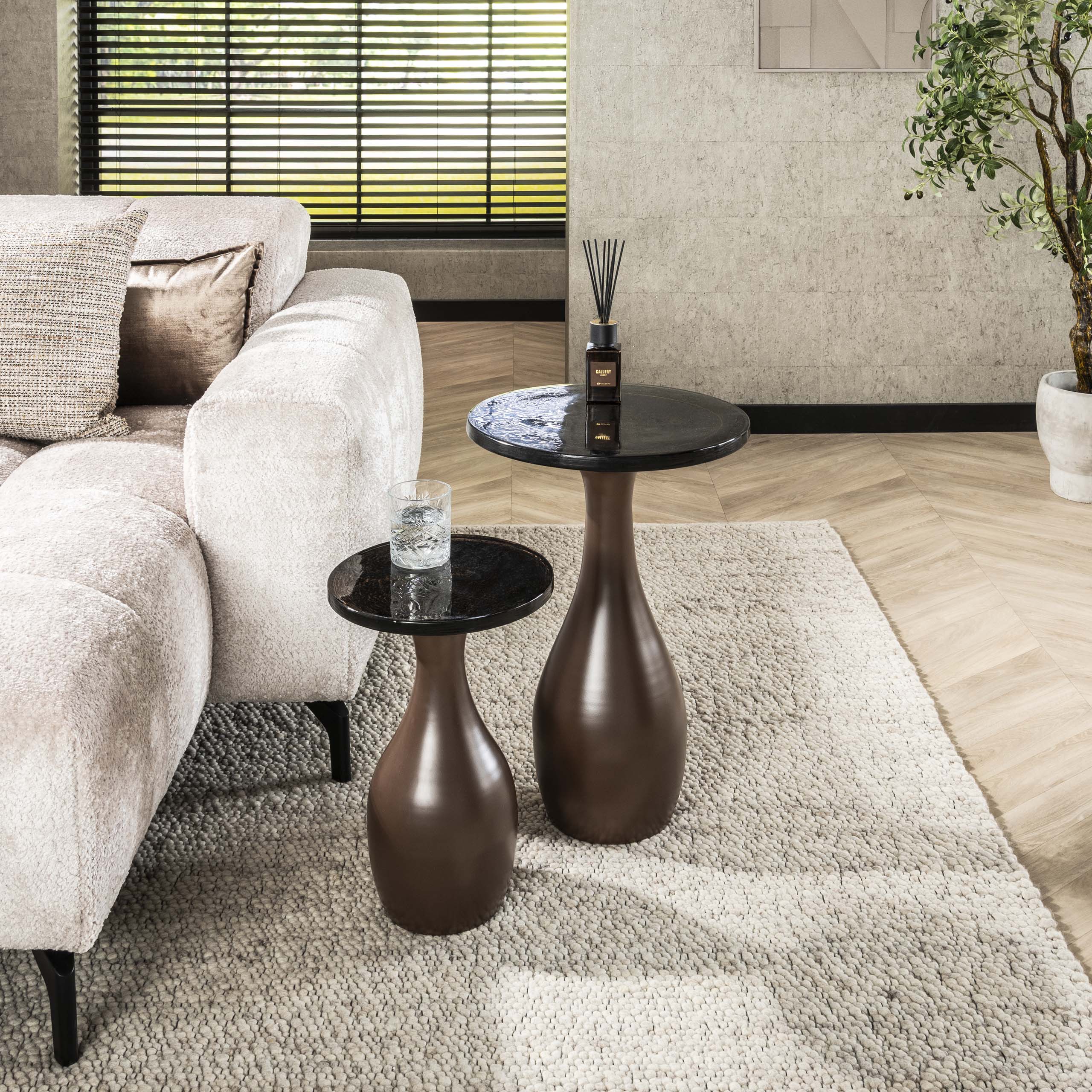 Side table Eclipse Drop S - Antique copper