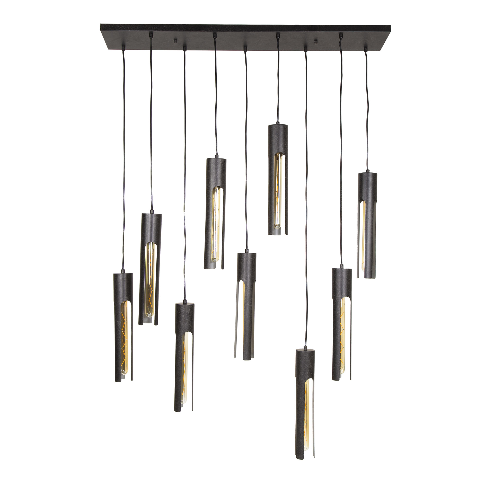 Lampada a sospensione 5+4 tubi / Artic nero