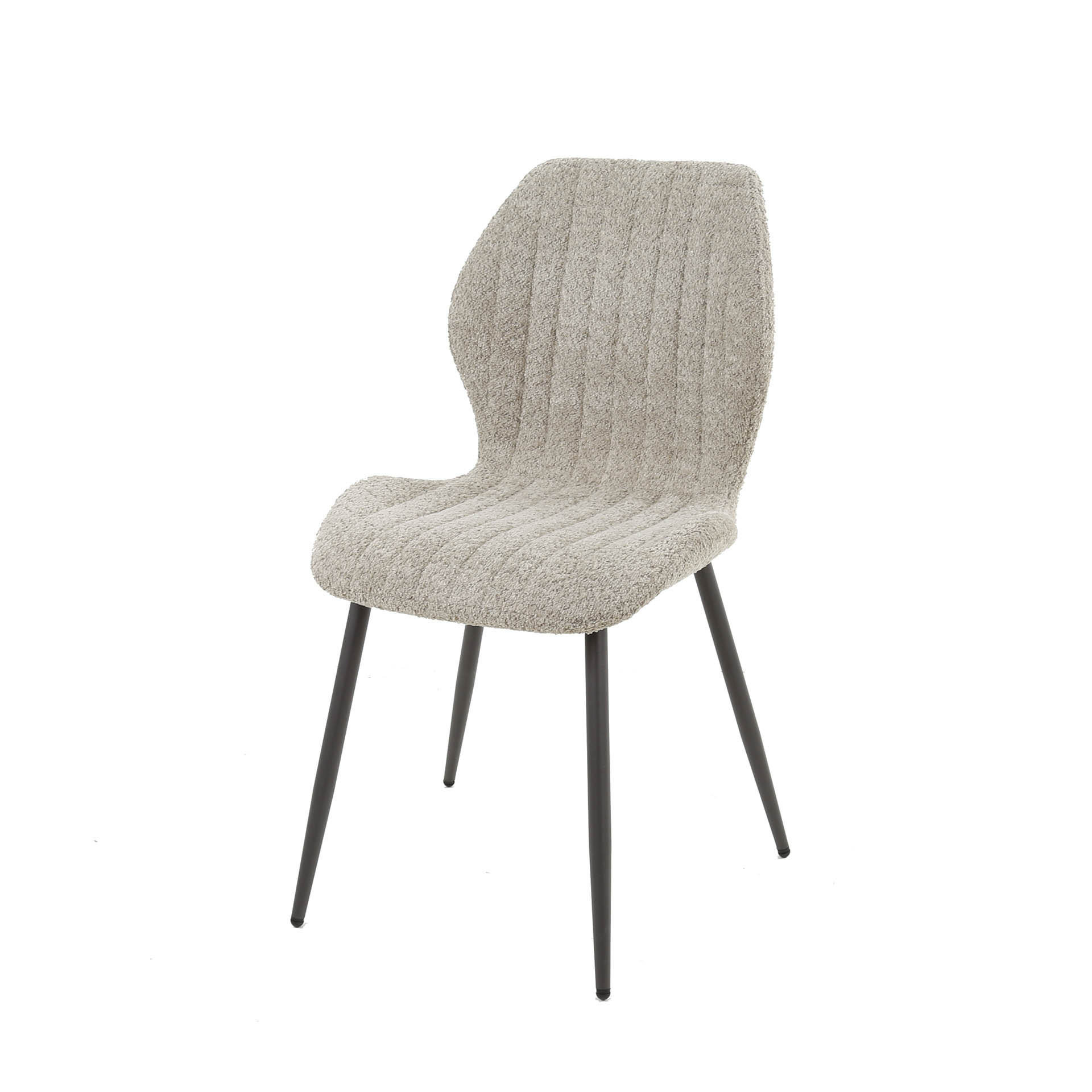Sedia con supporto lombare bouclè. VPE4 / Colore sabbia Boucle