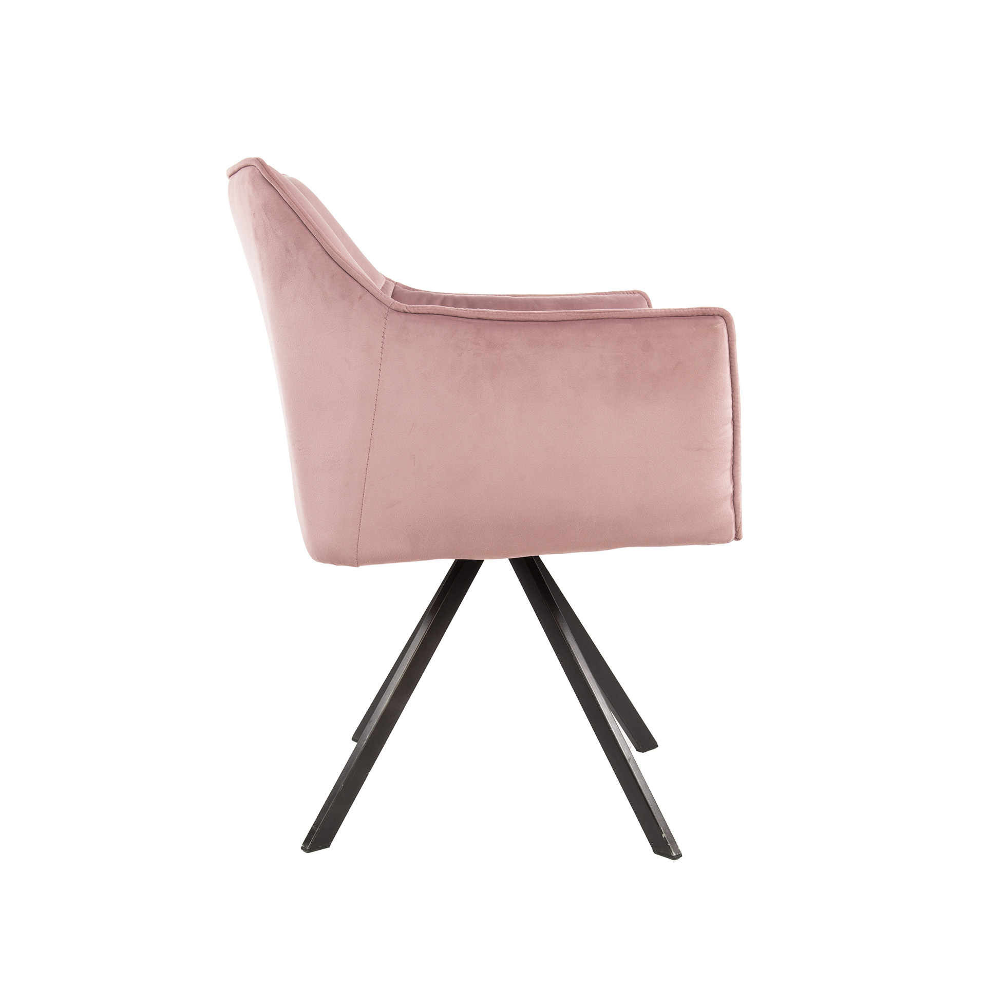 Armchair grid rotatable. VPE2 / Pink velvet