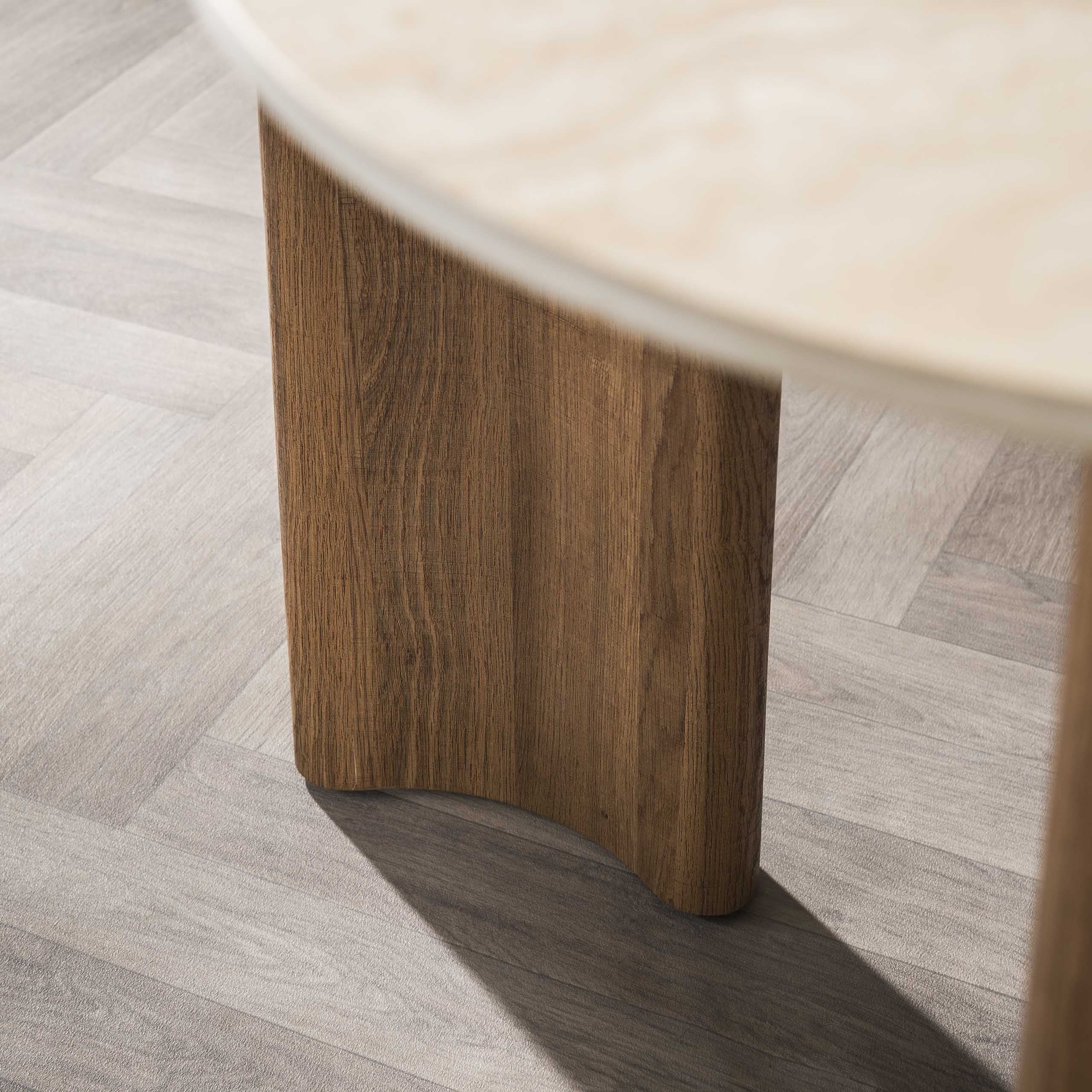 Tavolo da pranzo Romano Curvo 180 cm - Ceramica travertino