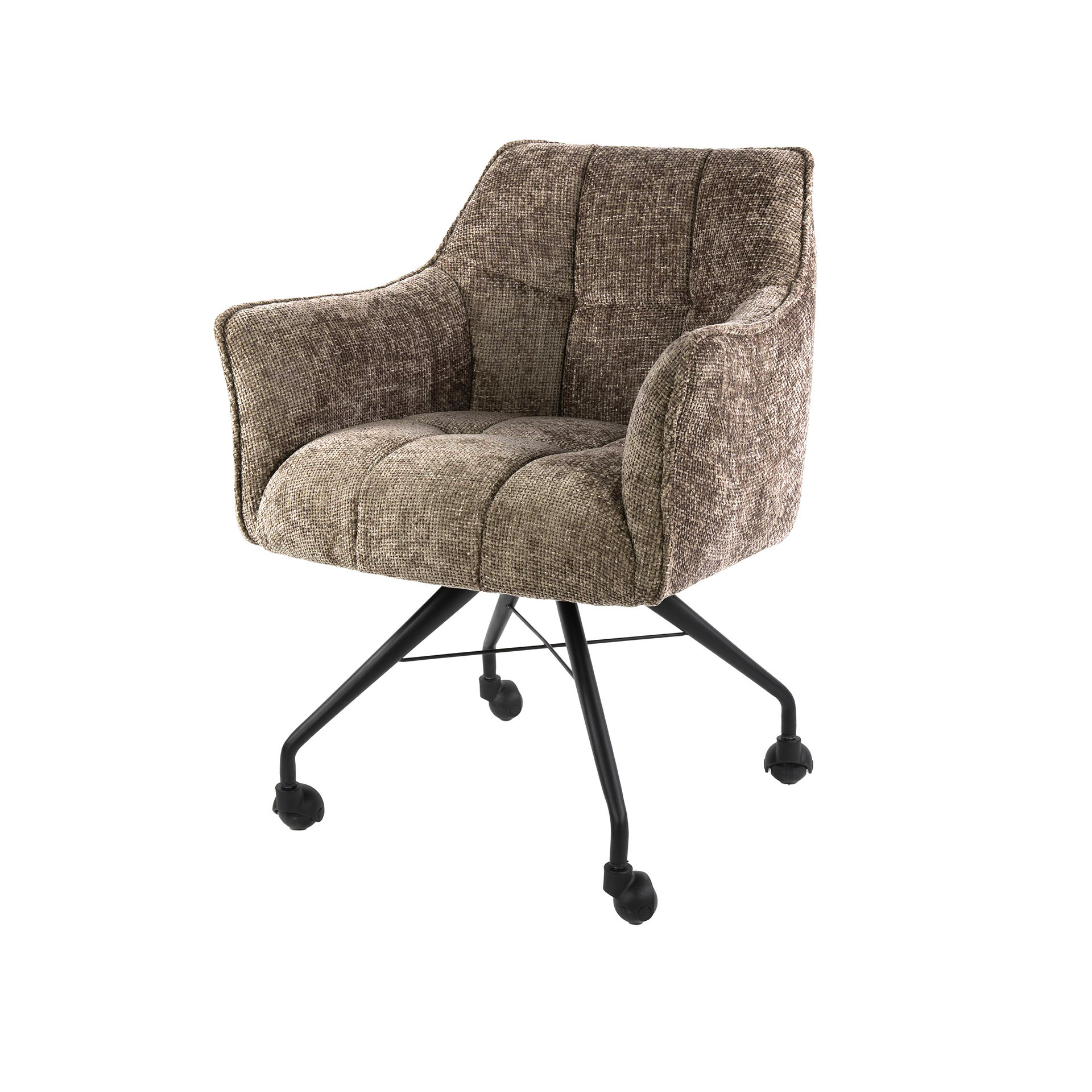 Poltrona con ruote Raster - confezione da 2 - Hoven champagne