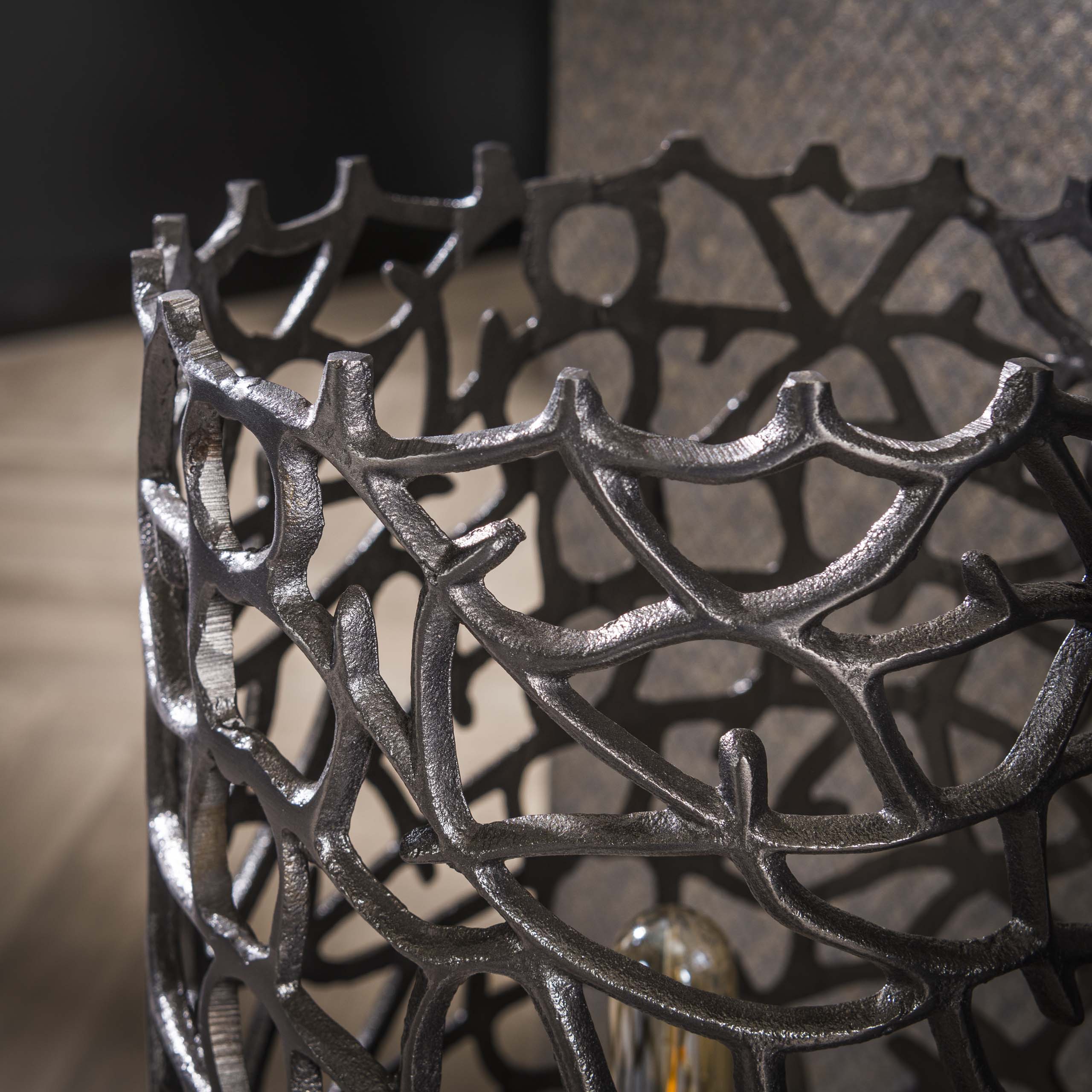 Lampada da terra Weaver a 1 luce - Nichel nero