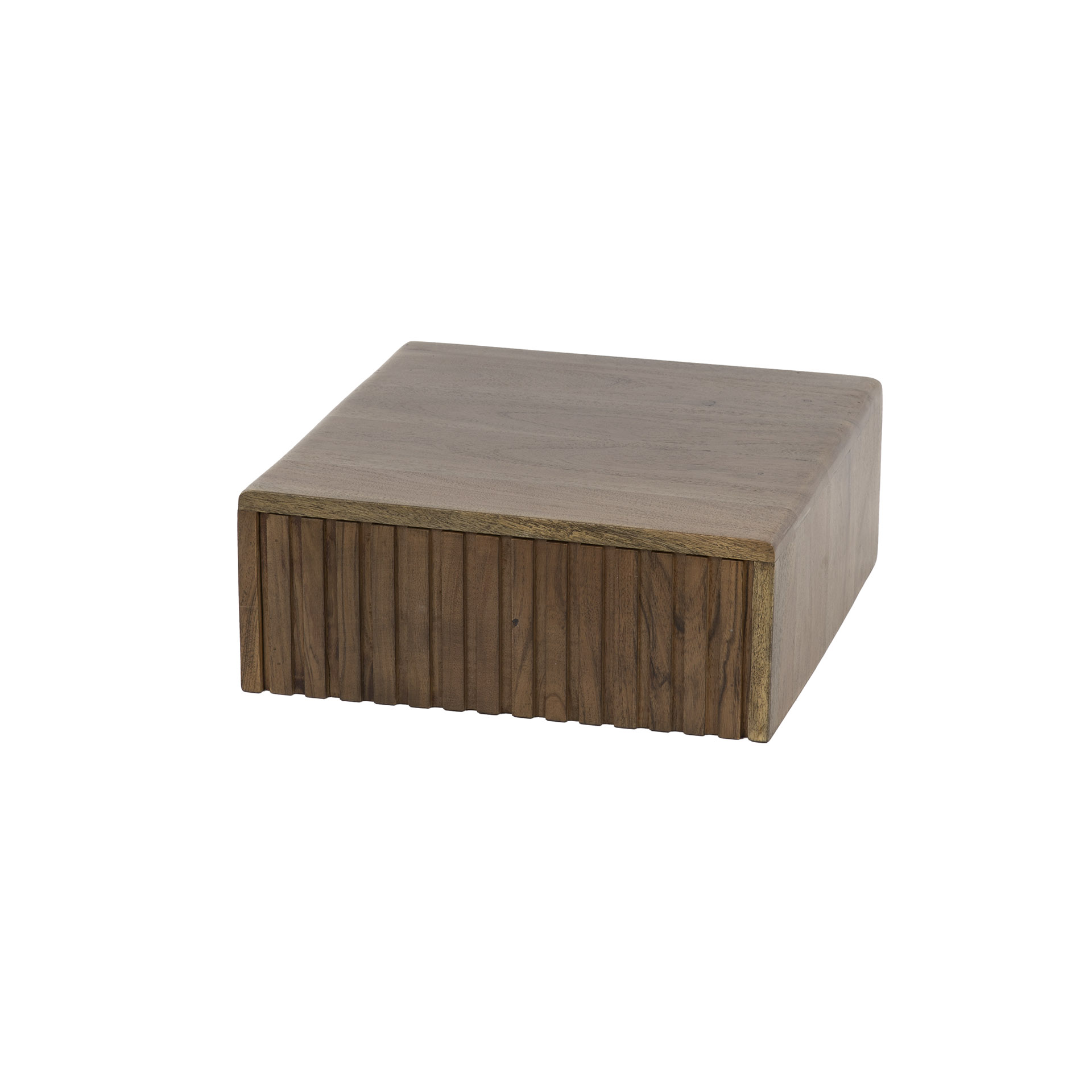 Comodino Carve sospeso - 1 cassetto - per 2 - Marrone acacia