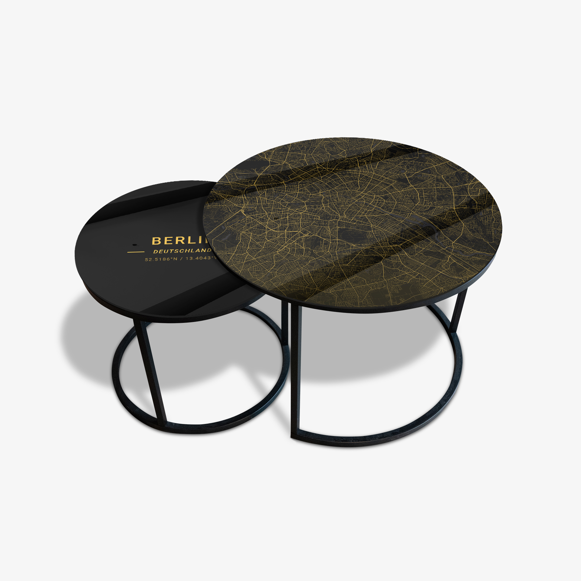 Coffee table Black - Berlin Gold
