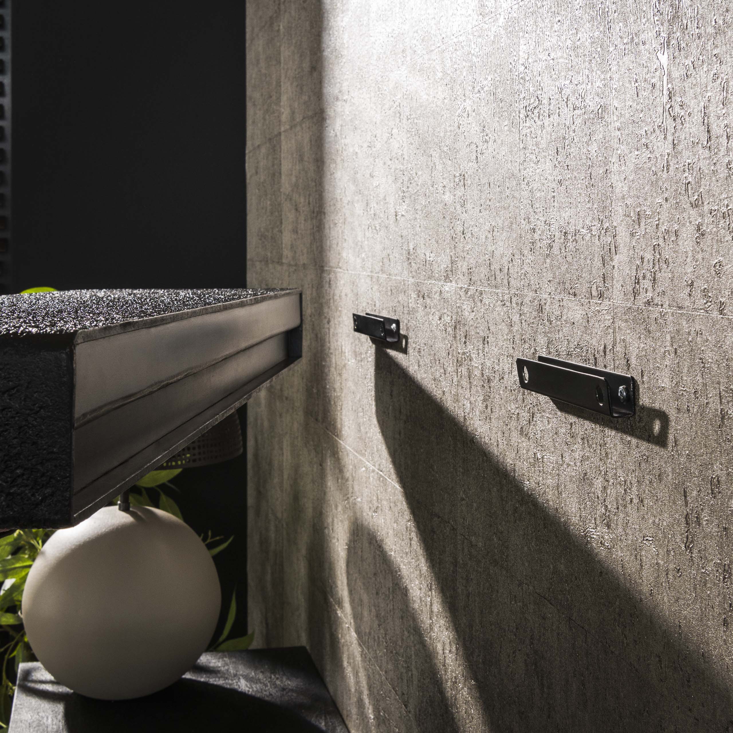 Mensola a muro 100 cm metallizzato / Grigio